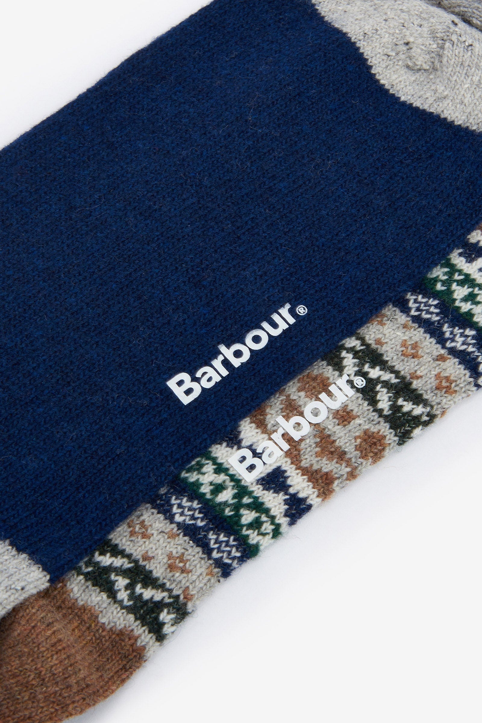 Barbour Fair Isle Sock 2 Pack - Green Loch Mix