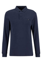 Barbour Farmwell Tailored Long Sleeve Polo Shirt - Navy