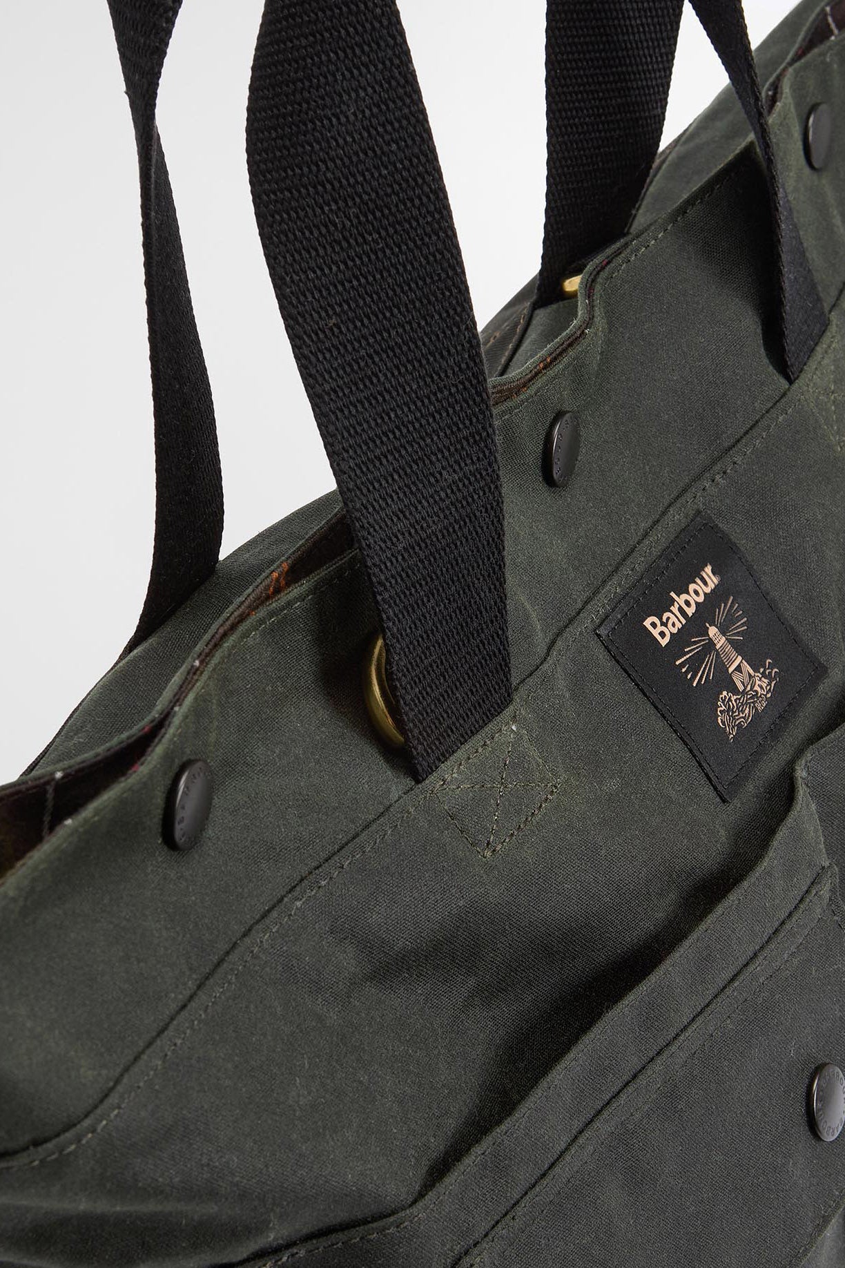 Barbour Field Waxed Tote Bag - Sage/Classic UBA0750_SG91_OS