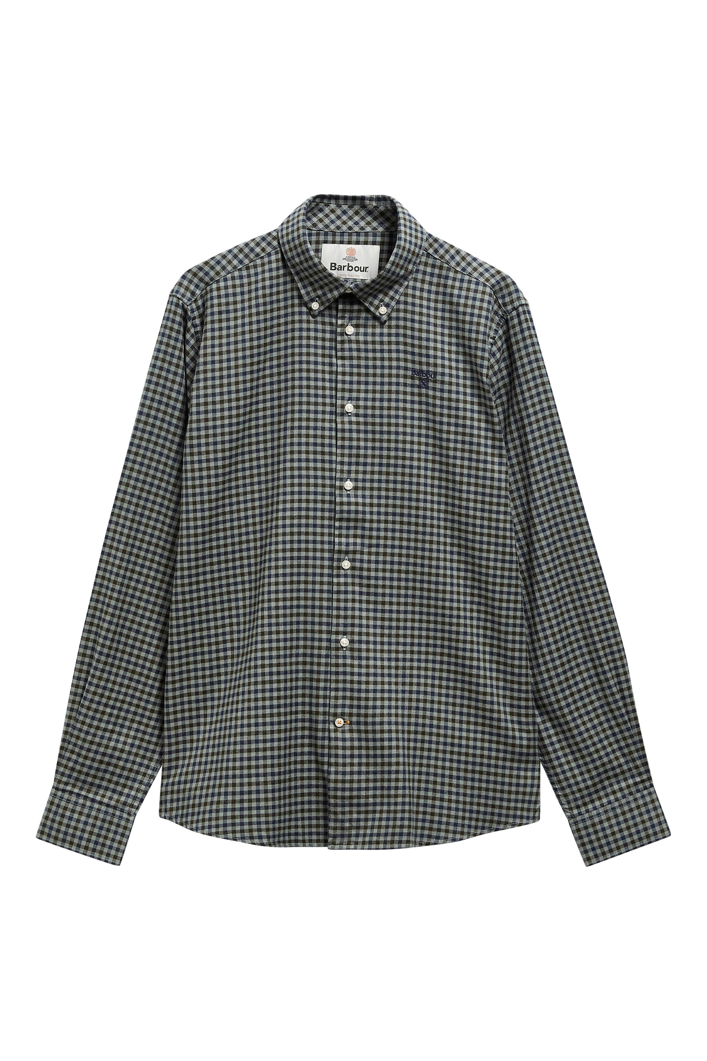 Barbour Finkle Tailored Check Shirt - Agave Green