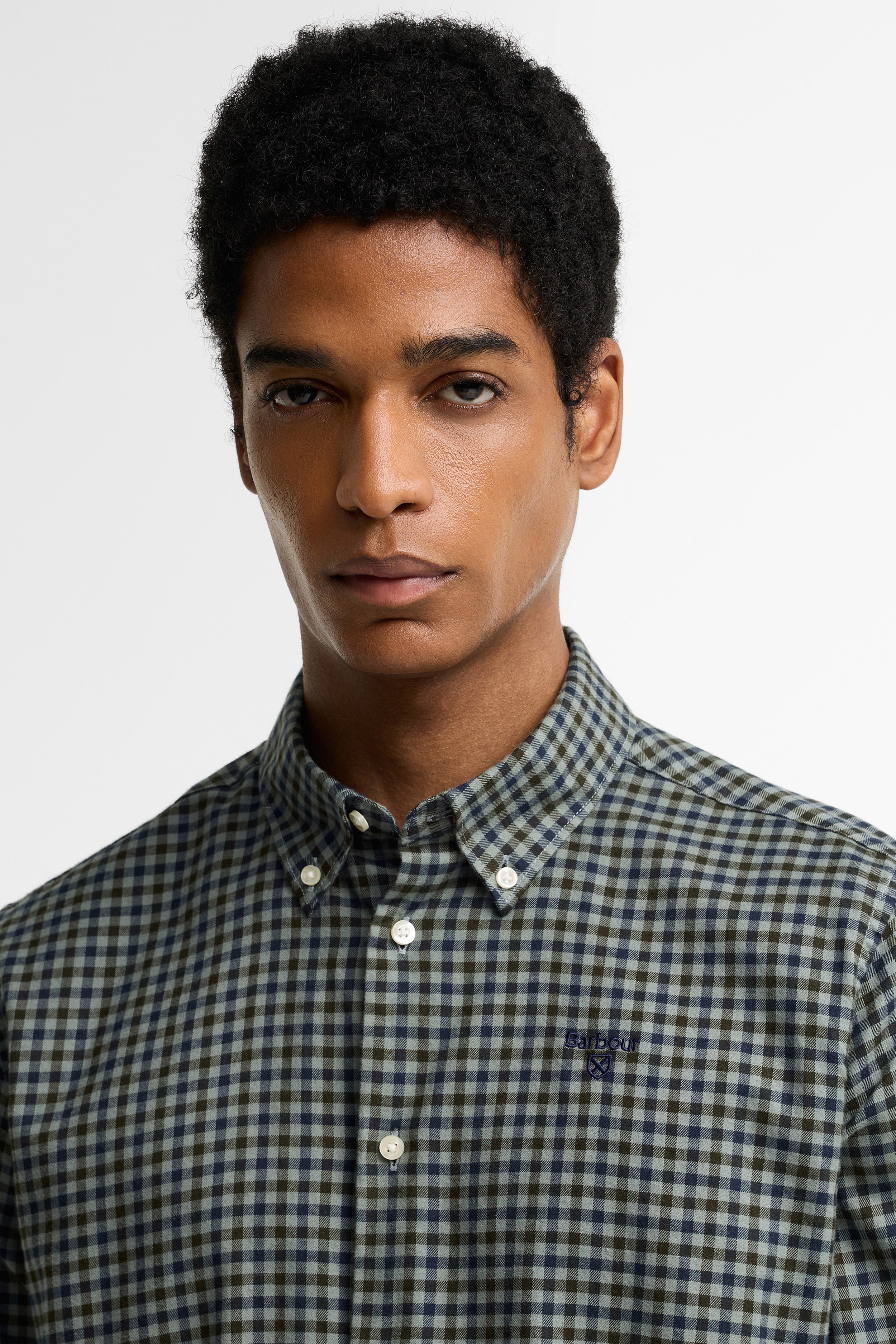 Barbour Finkle Tailored Check Shirt - Agave Green