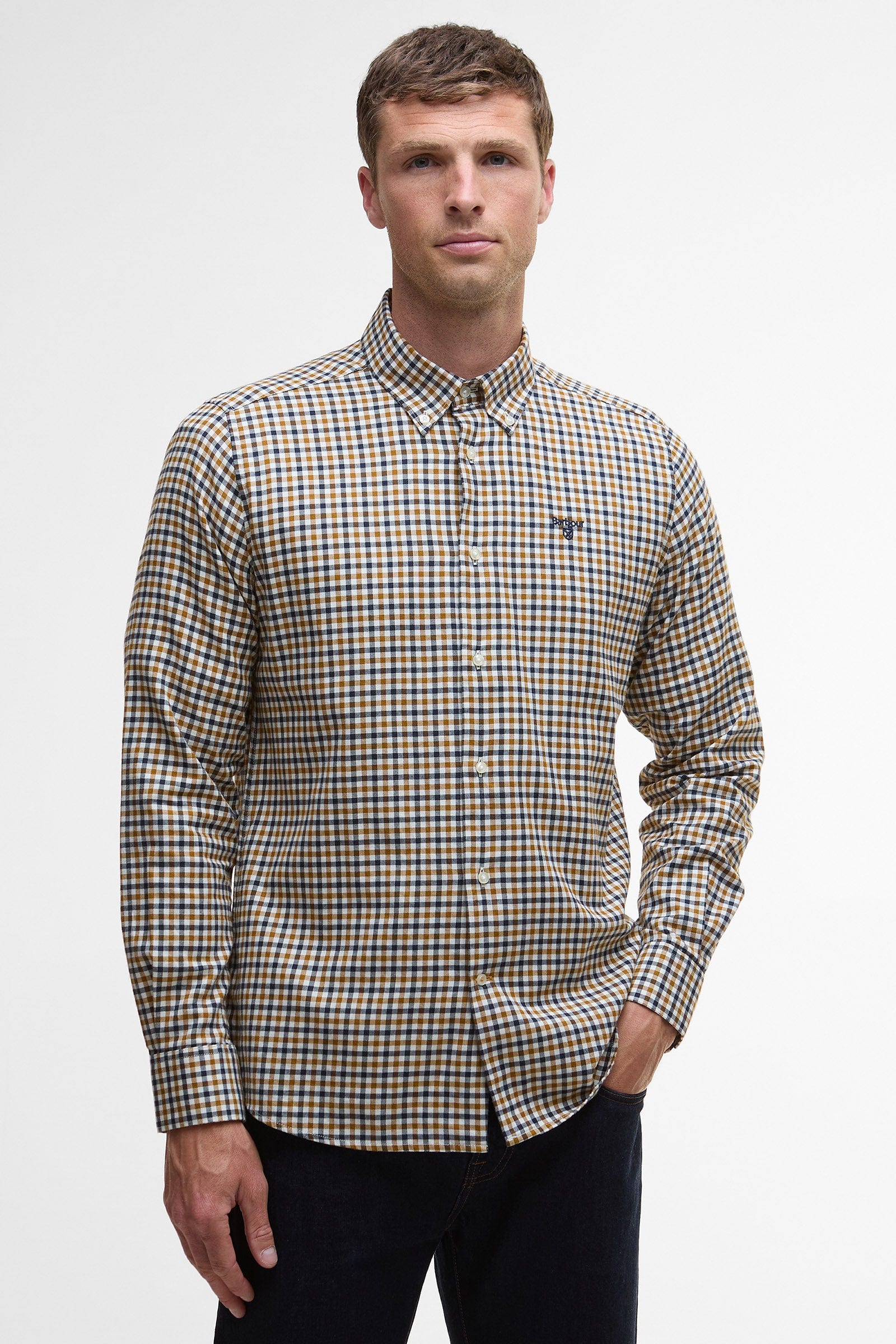 Barbour Finkle Tailored Gingham Shirt - Copper