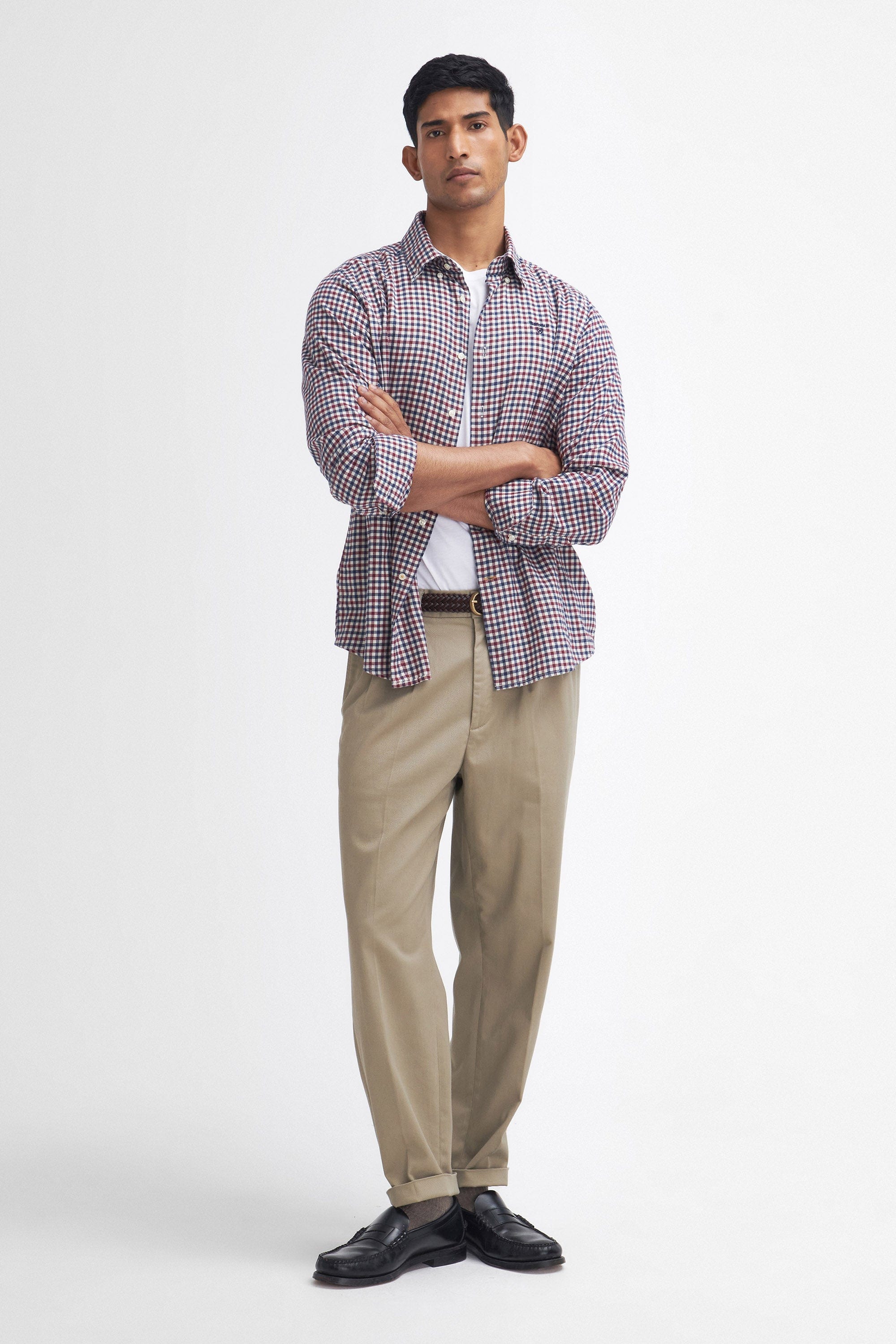 Barbour Finkle Tailored Gingham Shirt - Merlot