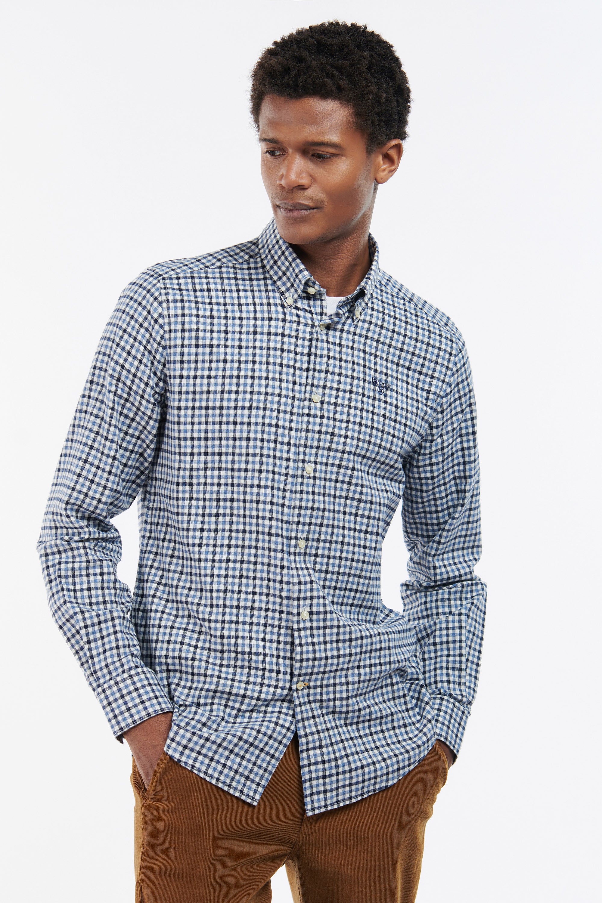 Barbour Finkle Tartan Flannel Shirt - Navy