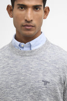 Barbour Flaxby Linen Blend Crew Neck Jumper - Navy