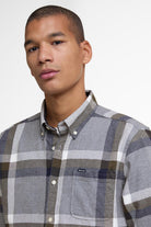 Barbour Folley Tailored Brushed Cotton Shirt - Light Grey Marl