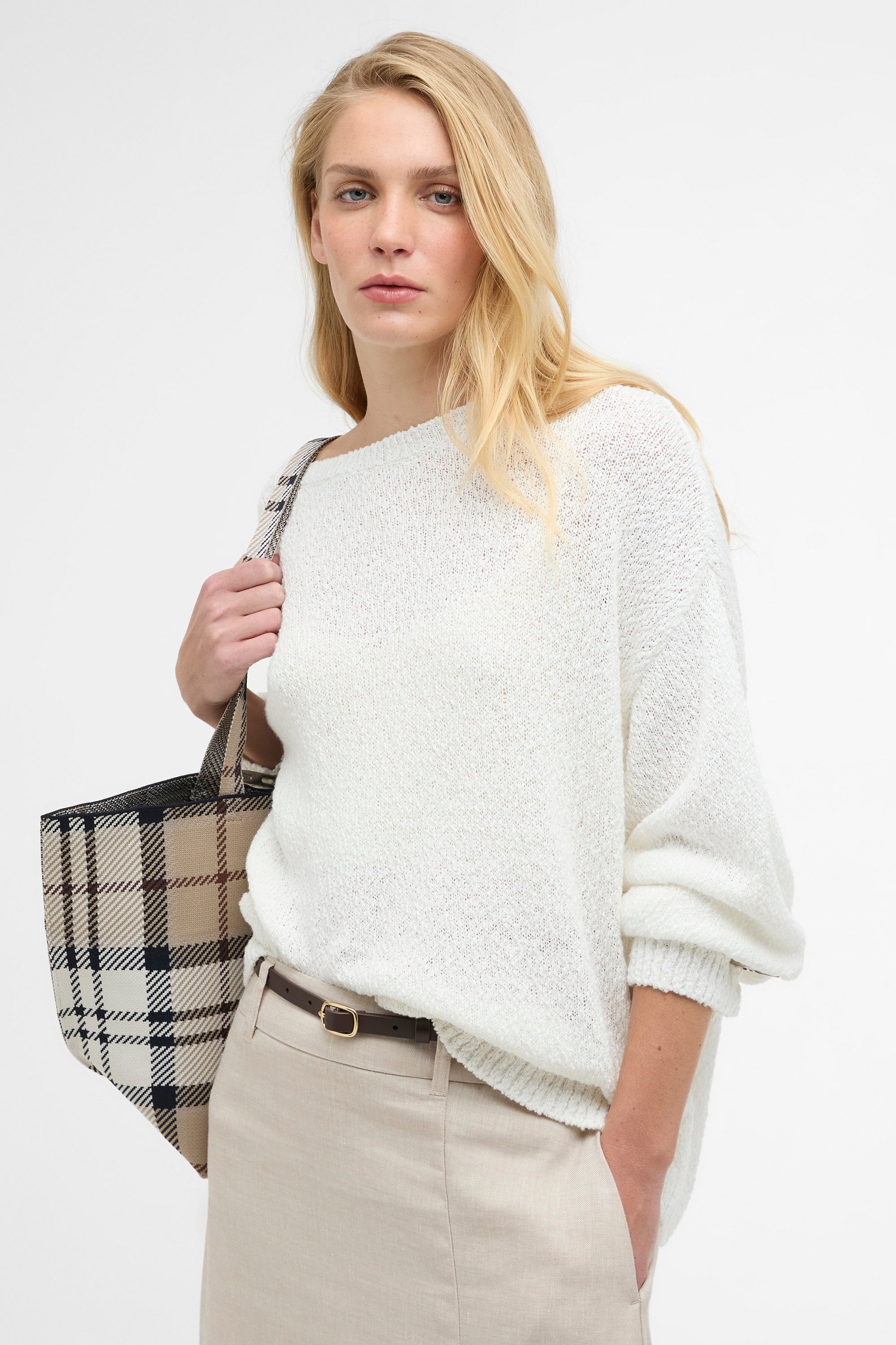 Barbour Gabby Knit Jumper - Cloud