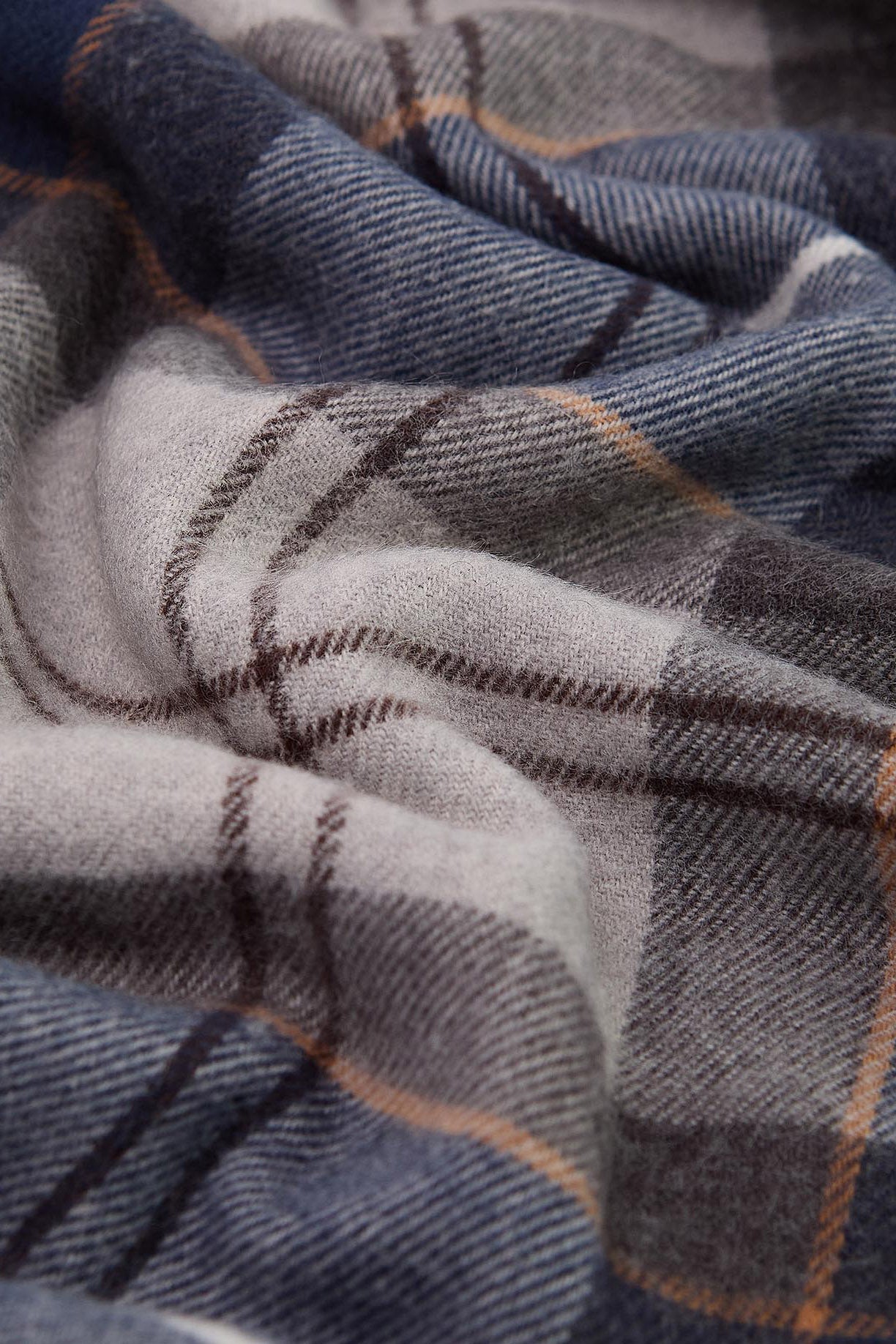 Barbour Gallingdale Tartan Scarf - Grey Midnight Tartan USC0300_TN38_OS