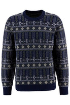 Barbour Grangetown Fair Isle Crew Neck Jumper - Inky Blue