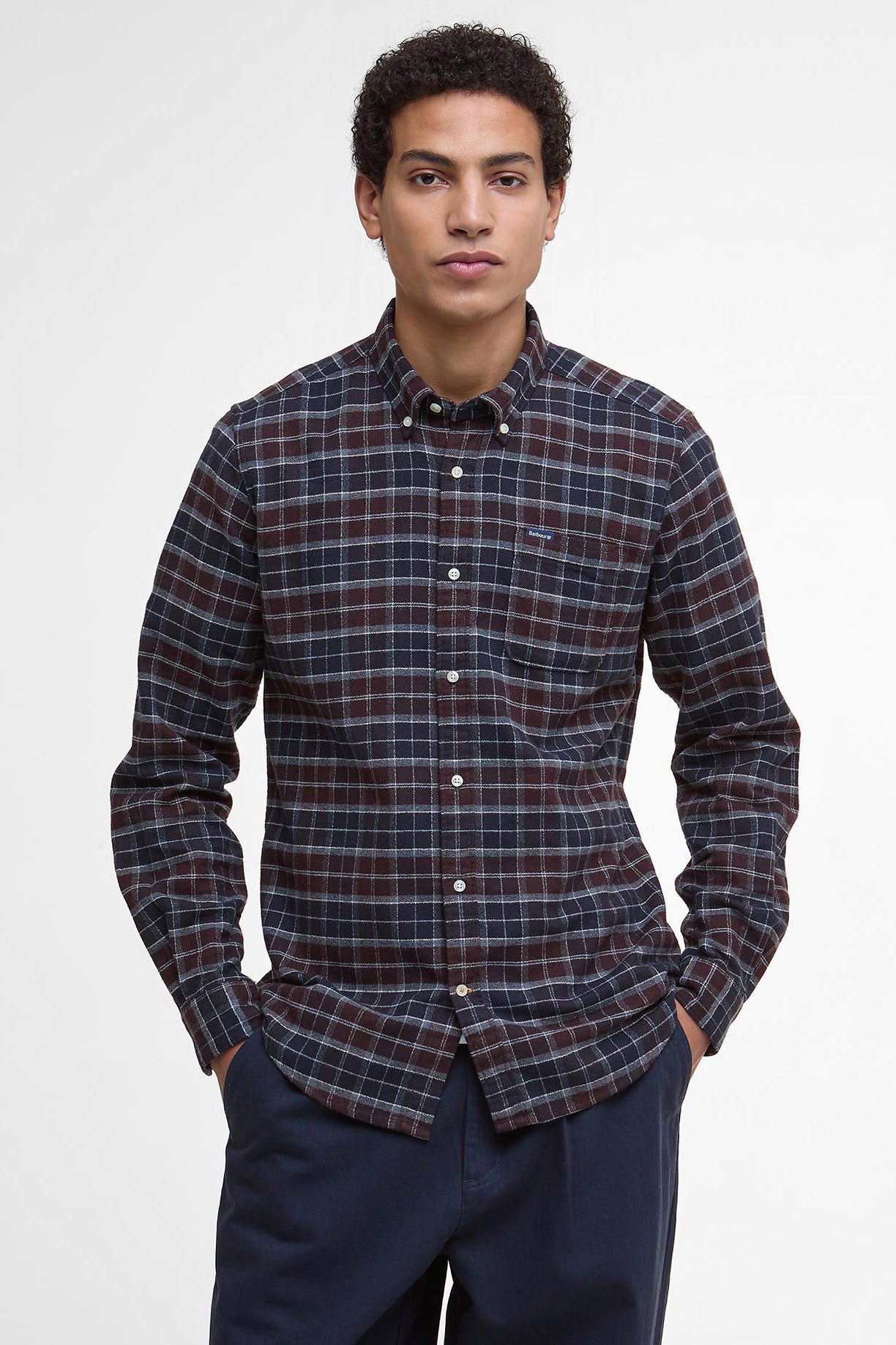 Barbour Haddington Tailored Tartan Shirt - Midnight Oak Tartan