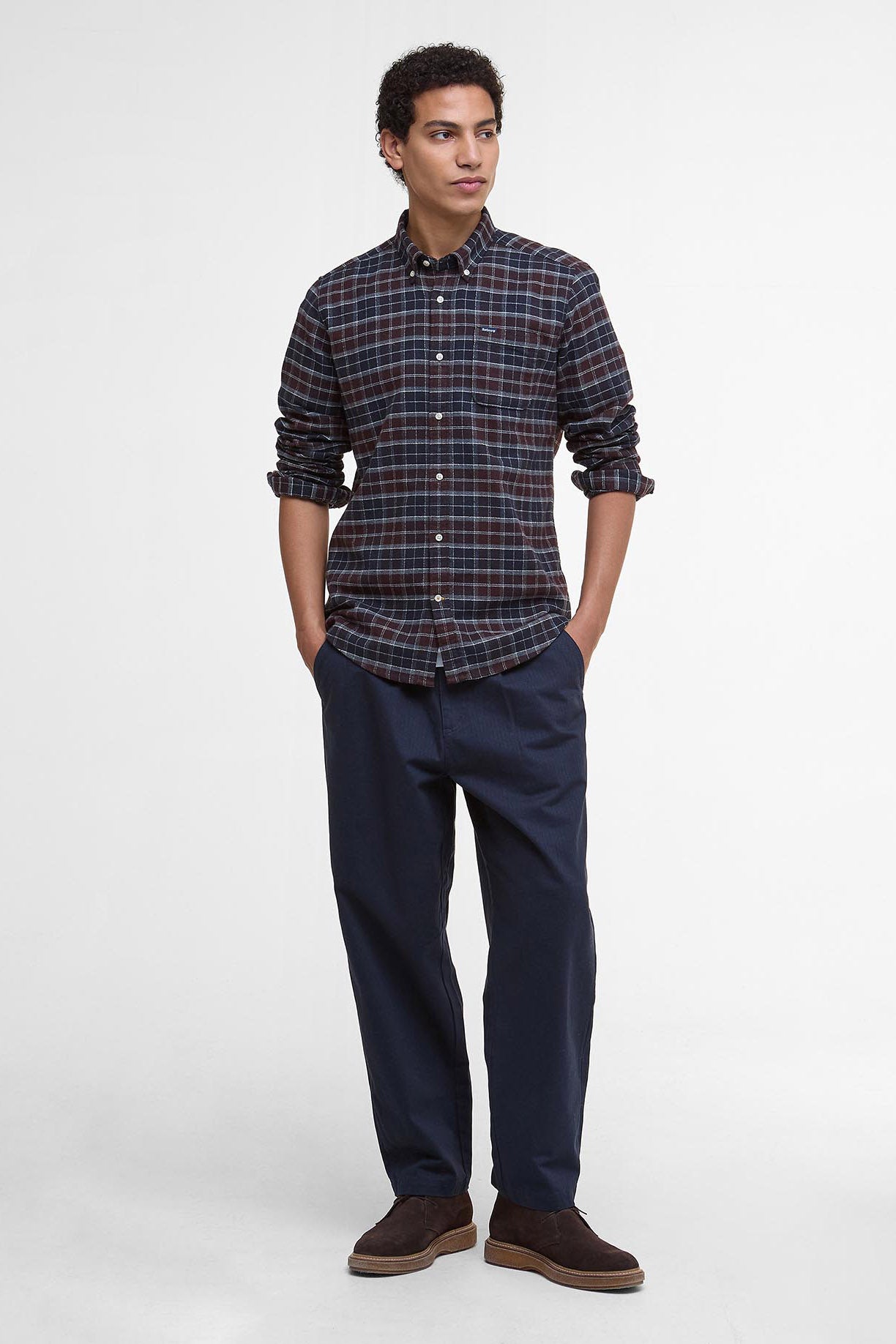 Barbour Haddington Tailored Tartan Shirt - Midnight Oak Tartan