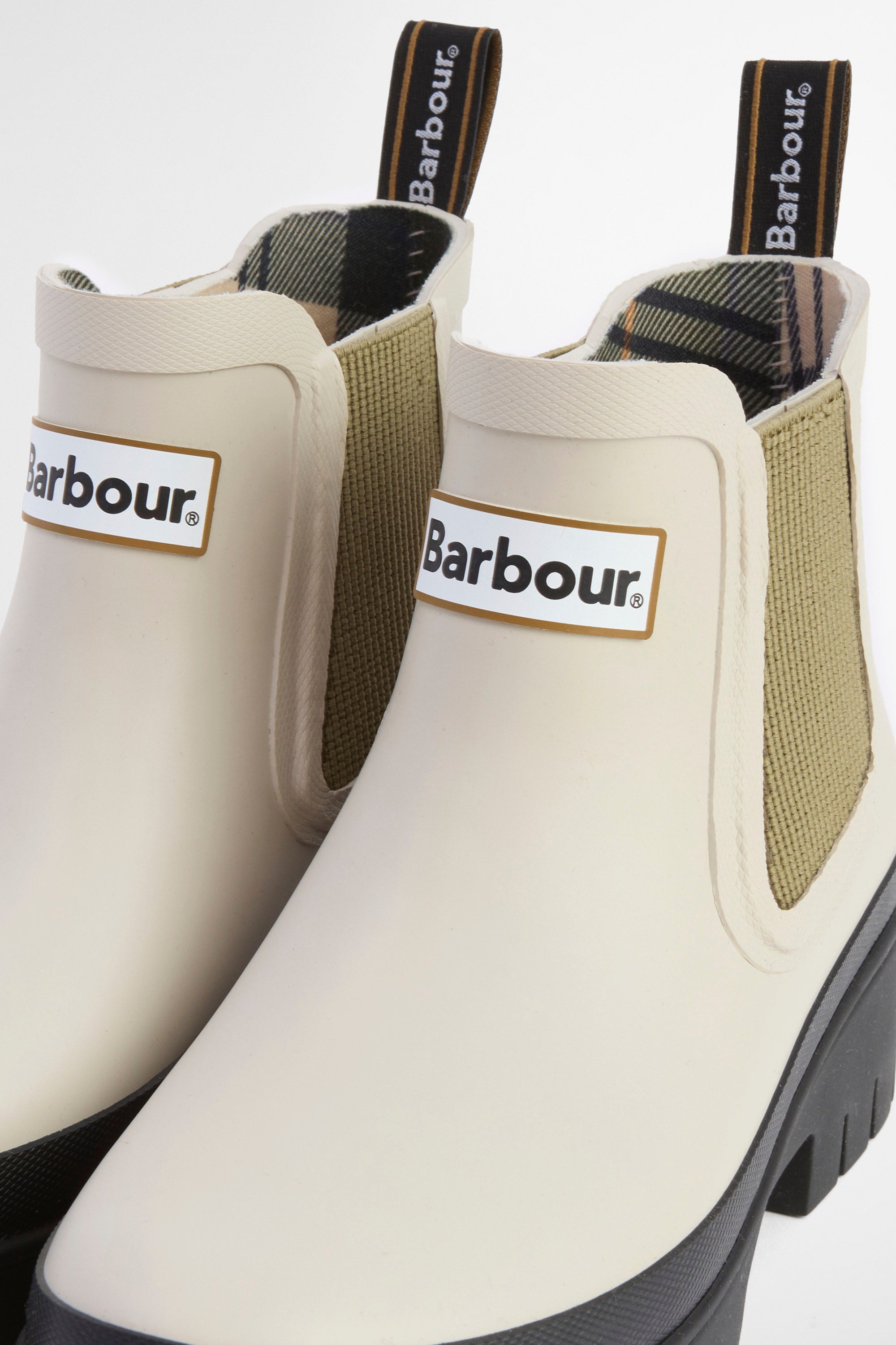 Barbour Halton Wellington Boots - Light Oak/Bleached Olive