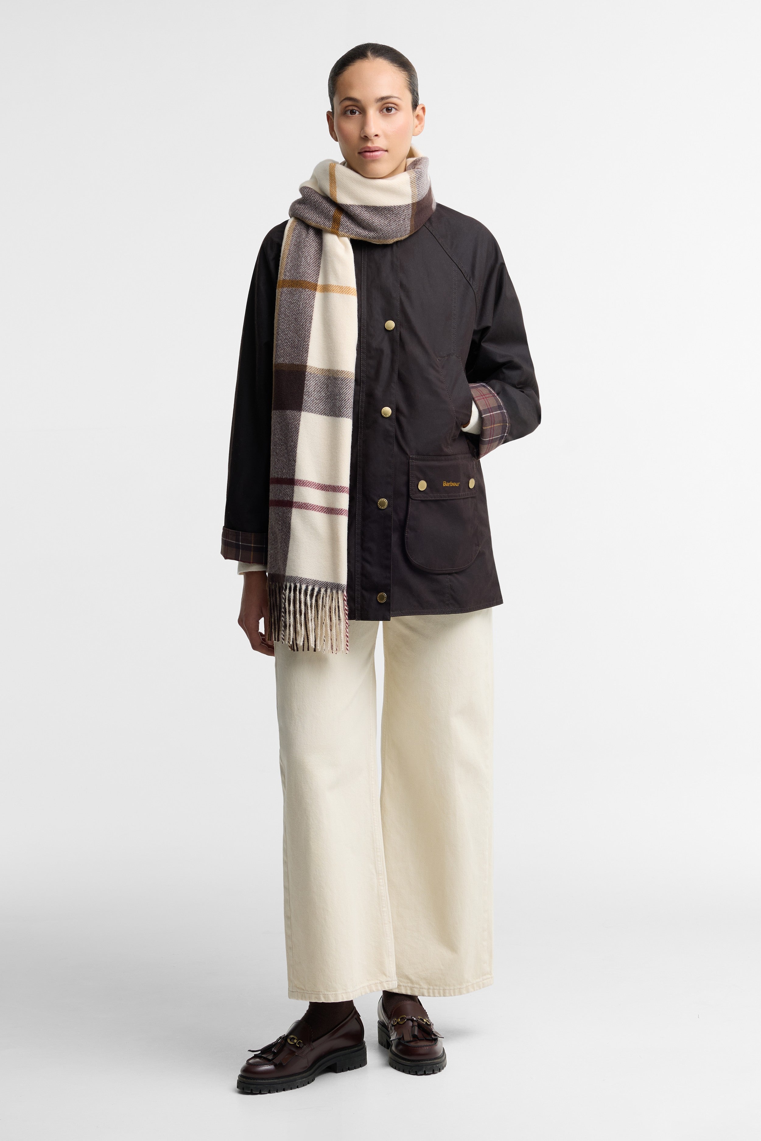 Barbour Harriet Scarf - Light Muted Tartan LSC0494_TN91_OS