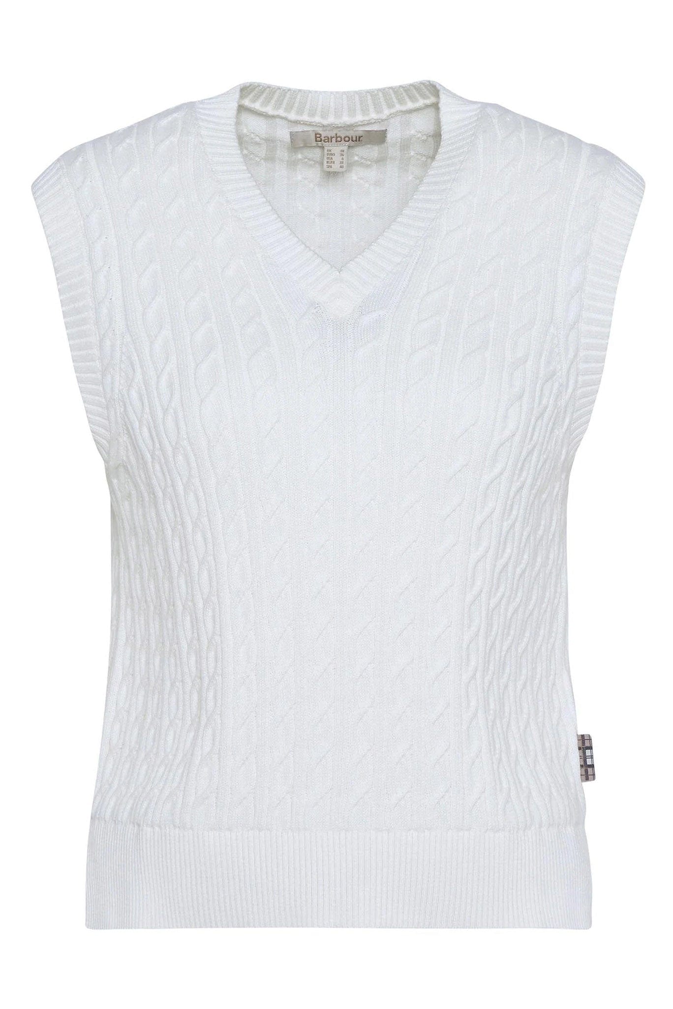 Barbour Hartland Knitted Sleeveless Jumper - Cloud