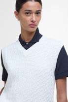 Barbour Hartland Knitted Sleeveless Jumper - Cloud