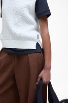 Barbour Hartland Knitted Sleeveless Jumper - Cloud