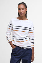 Barbour Hawkins Striped Long Sleeve T-Shirt - Cloud Stripe