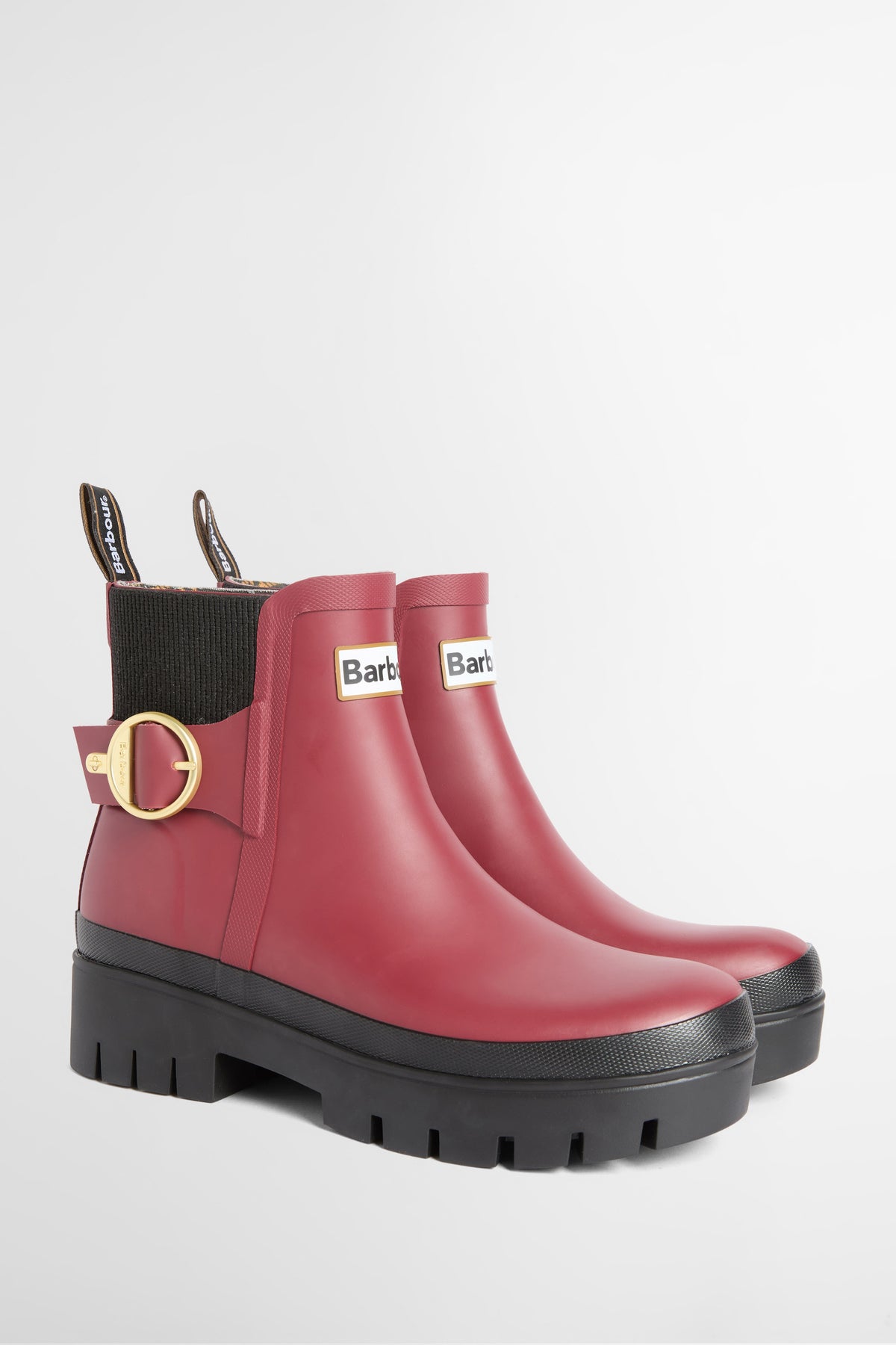 Barbour Hepburn Ankle Wellington Boot - Cranberry Red