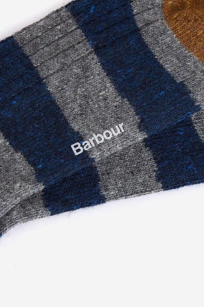Barbour Houghton Stripe Sock - Asphalt/Navy