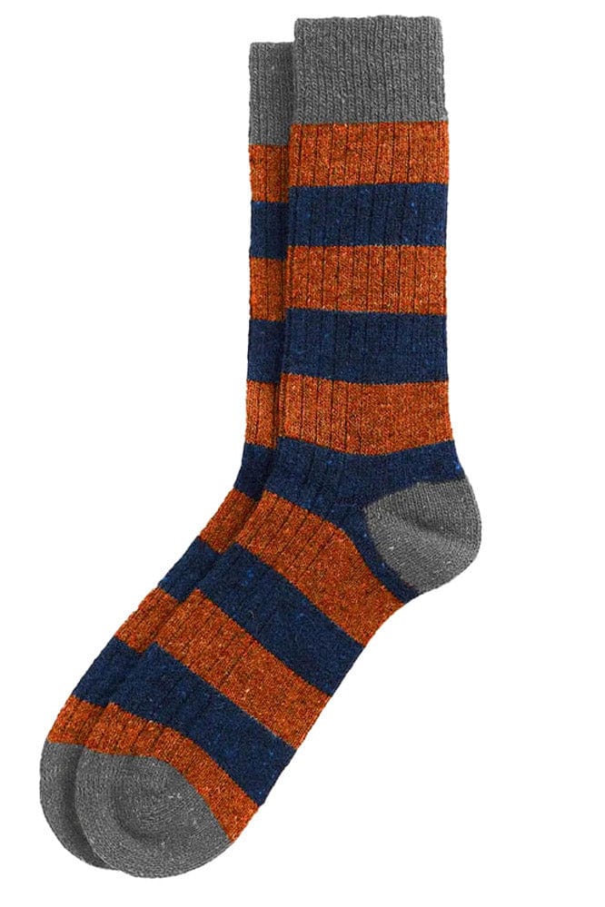 Barbour Houghton Stripe Sock - Navy/Ginger