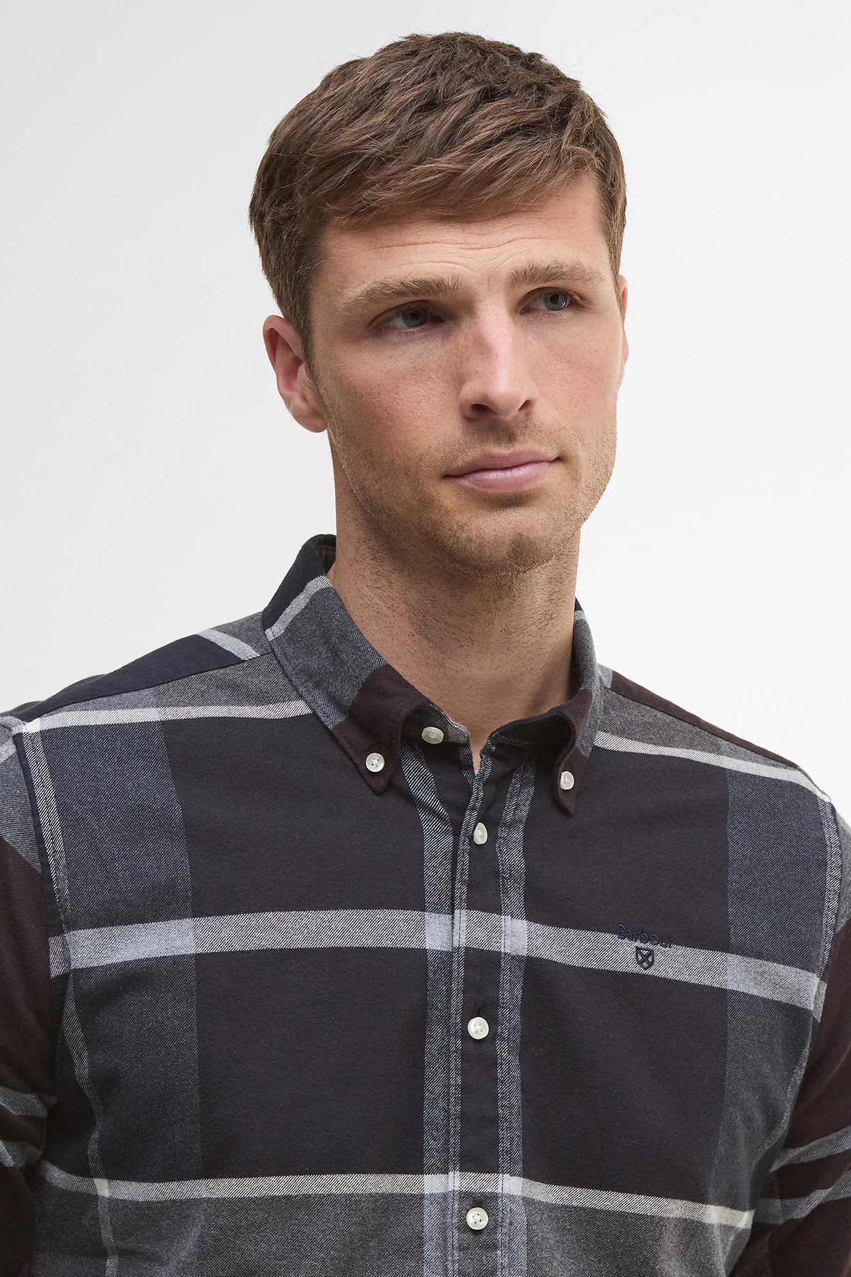 Barbour Iceloch Tailored Brushed Cotton Shirt - Midnight Oak Tartan