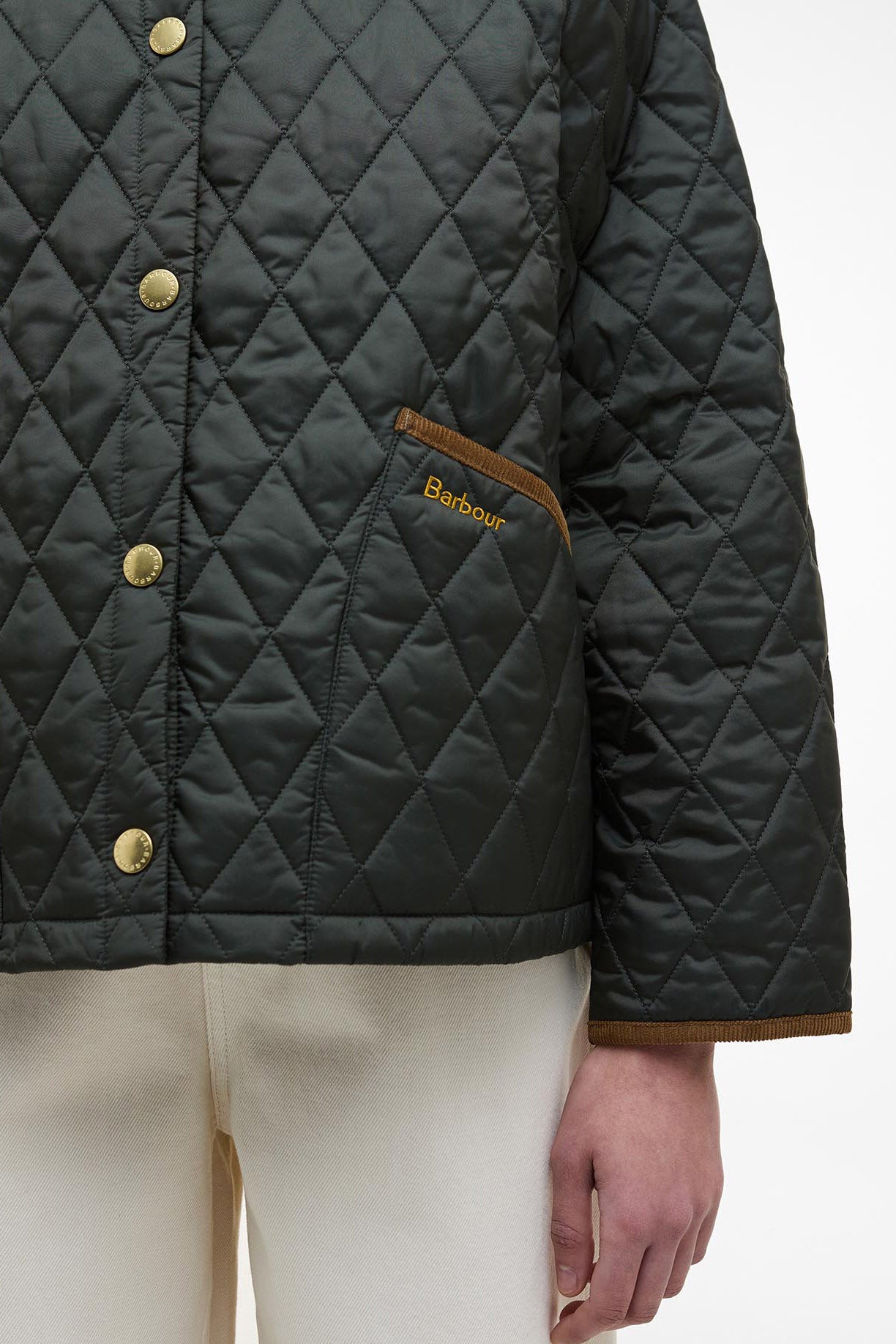 Barbour Icons Liddesdale Cropped Quilted Jacket - Sage/Ancient