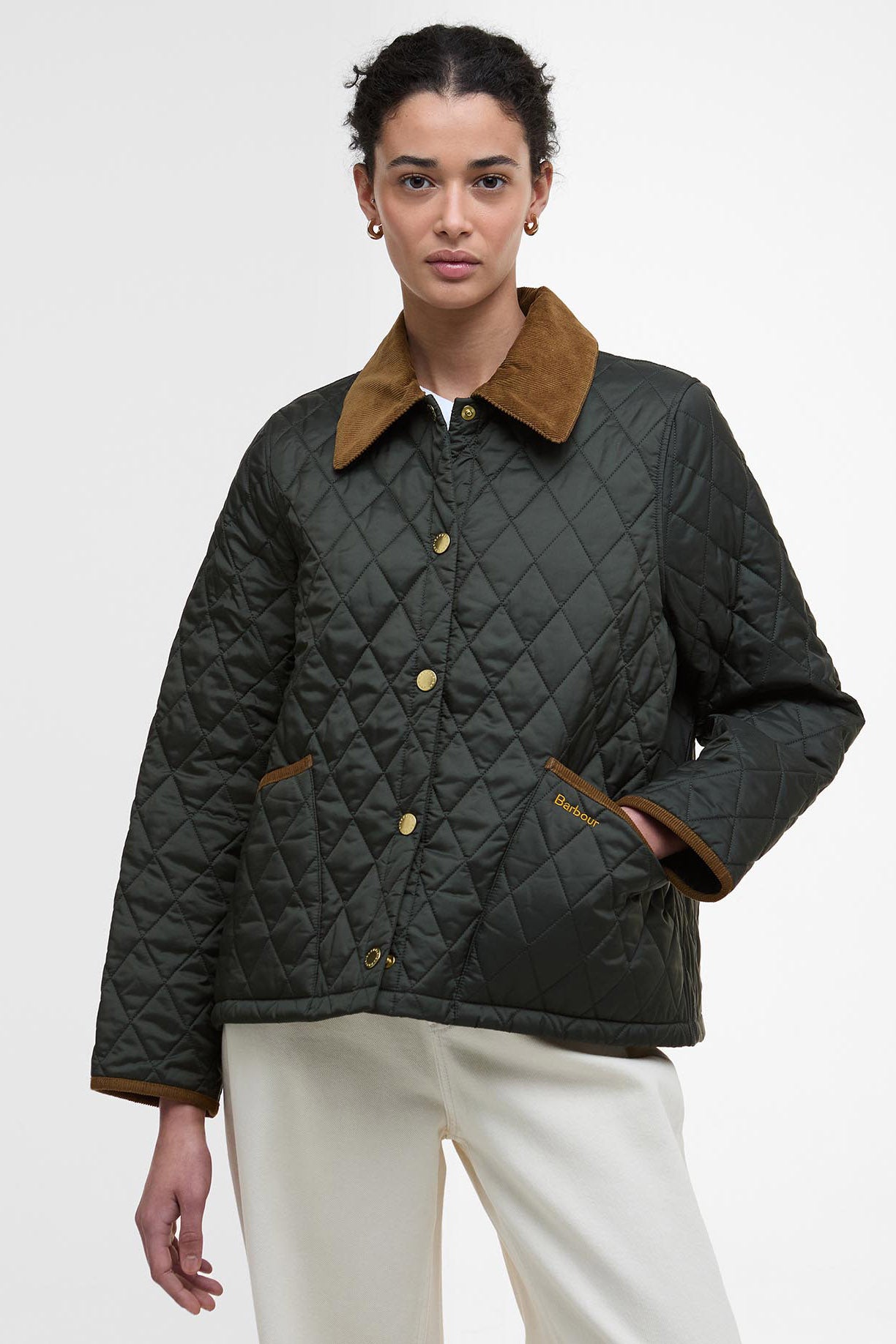 Barbour Icons Liddesdale Cropped Quilted Jacket - Sage/Ancient