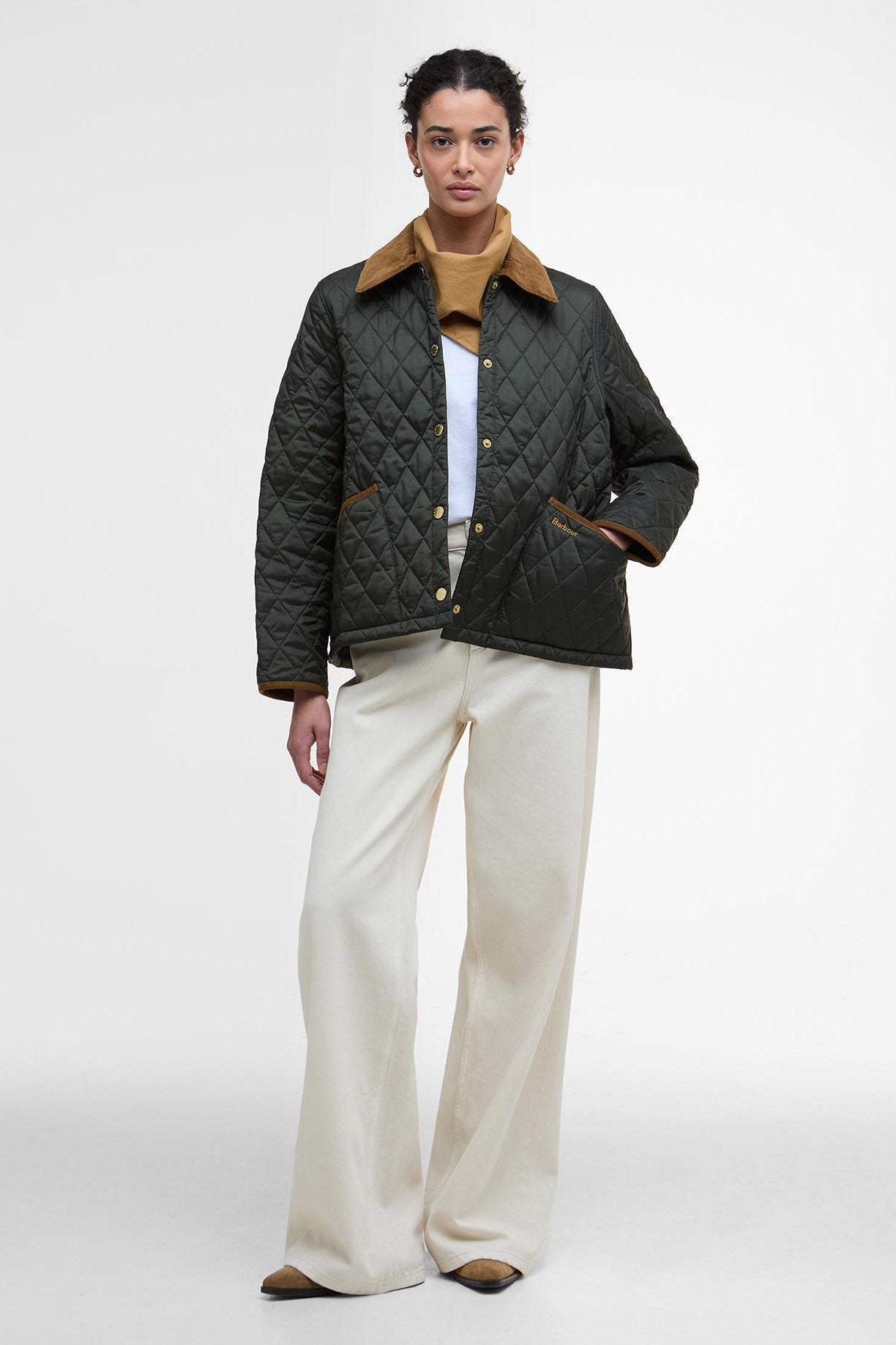 Barbour Icons Liddesdale Cropped Quilted Jacket - Sage/Ancient