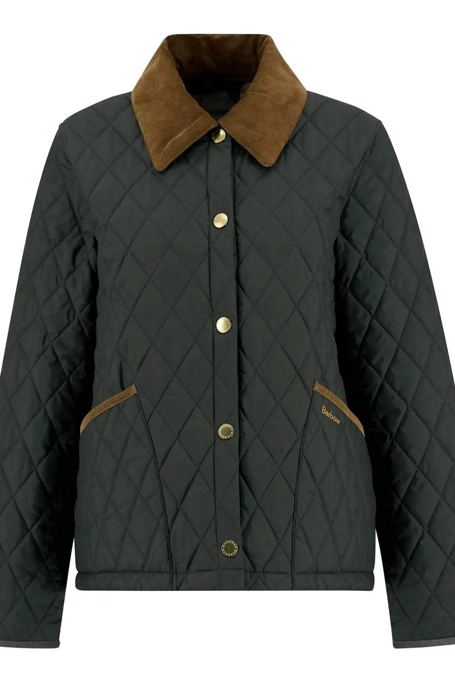 Barbour Icons Liddesdale Cropped Quilted Jacket - Sage/Ancient