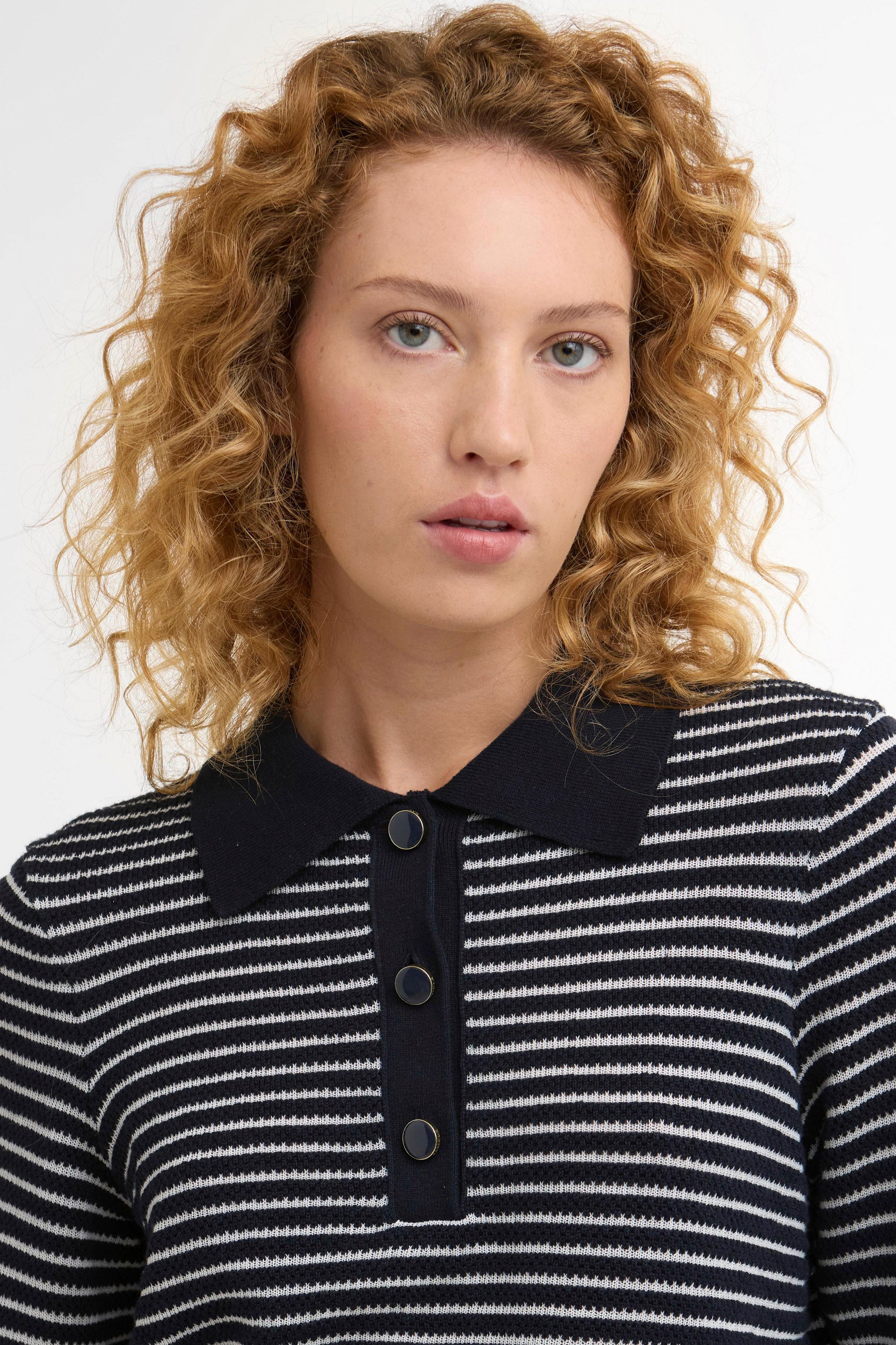 Barbour Inez Knit Jumper - Dark Navy Stripe