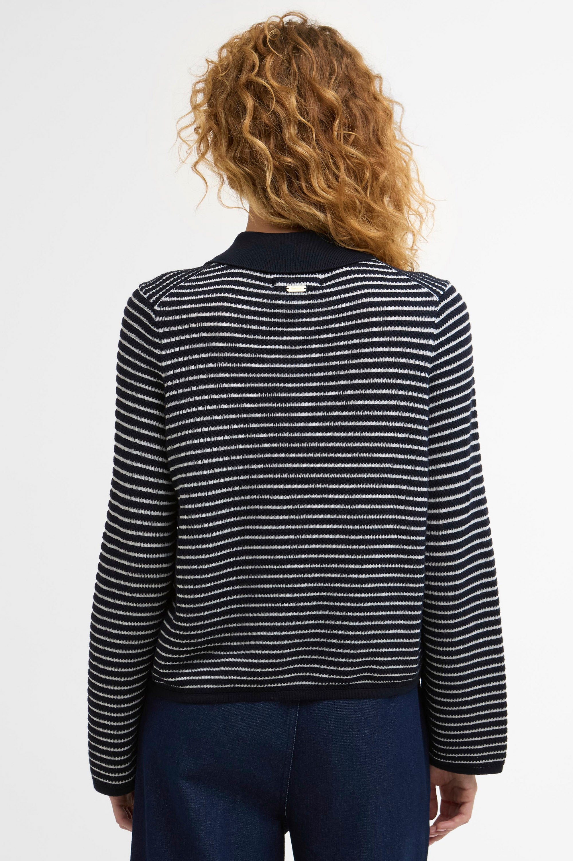 Barbour Inez Knit Jumper - Dark Navy Stripe