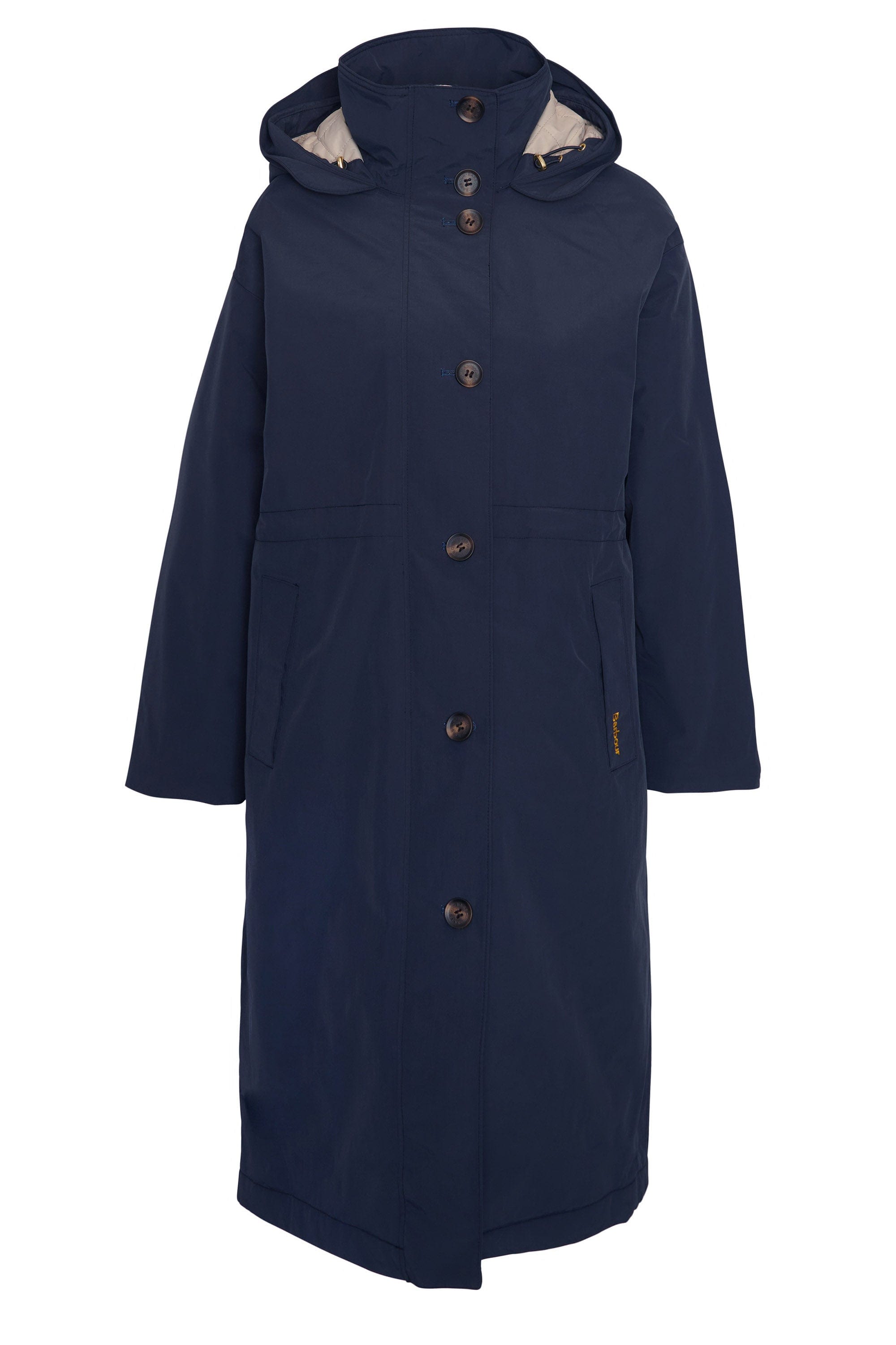 Barbour Iris Waterproof Jacket - Dark Navy/Light Sand/Military Brown