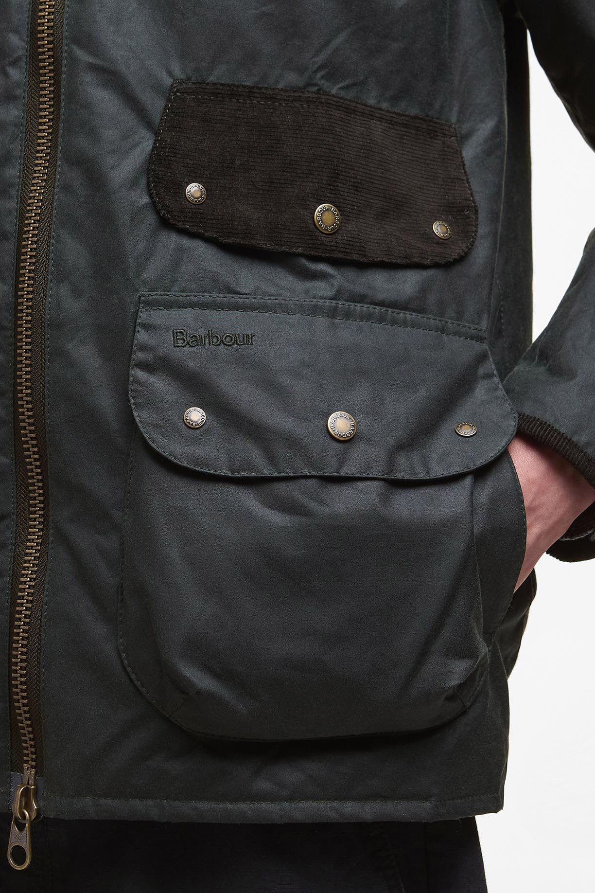 Barbour Jig Waxed Jacket - Sage