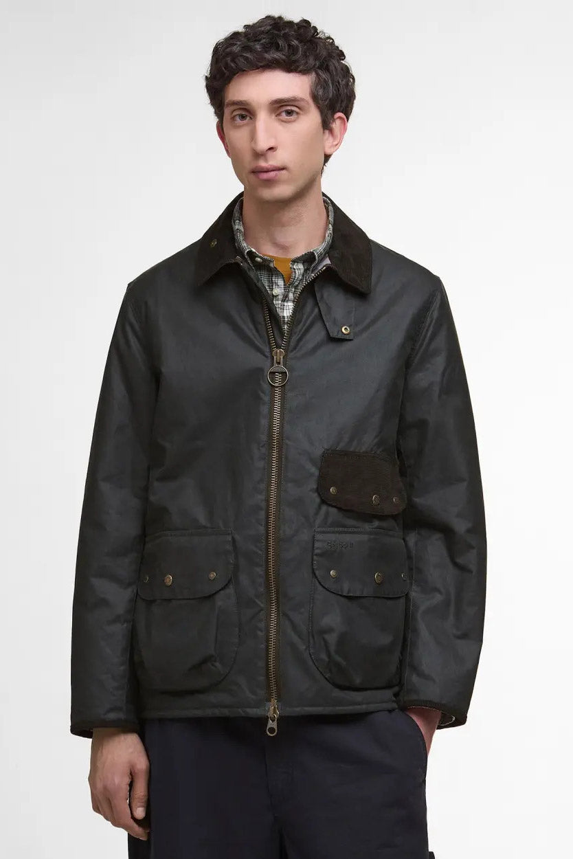 Barbour Jig Waxed Jacket - Sage