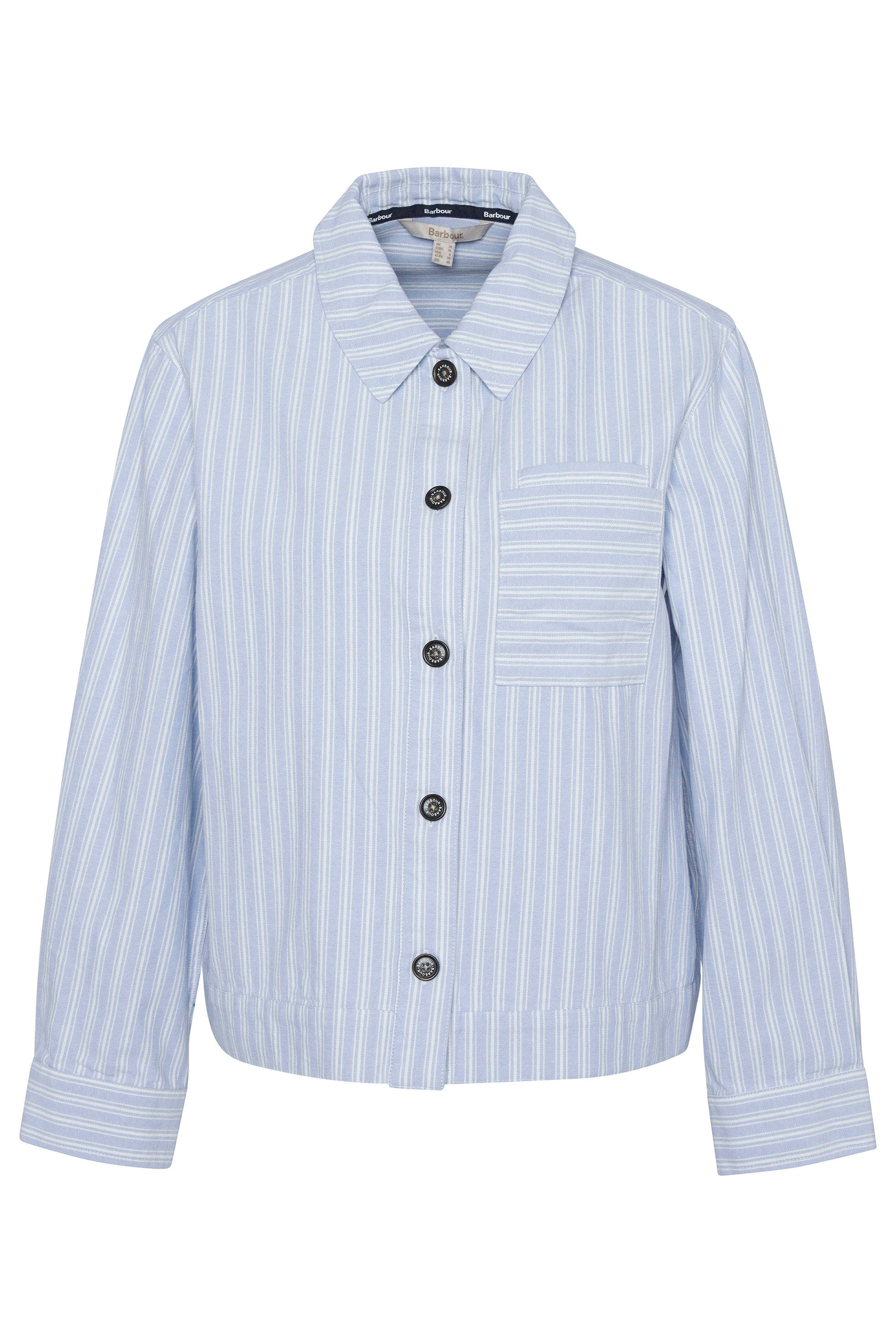 Barbour June Overshirt - Chambray Stripe