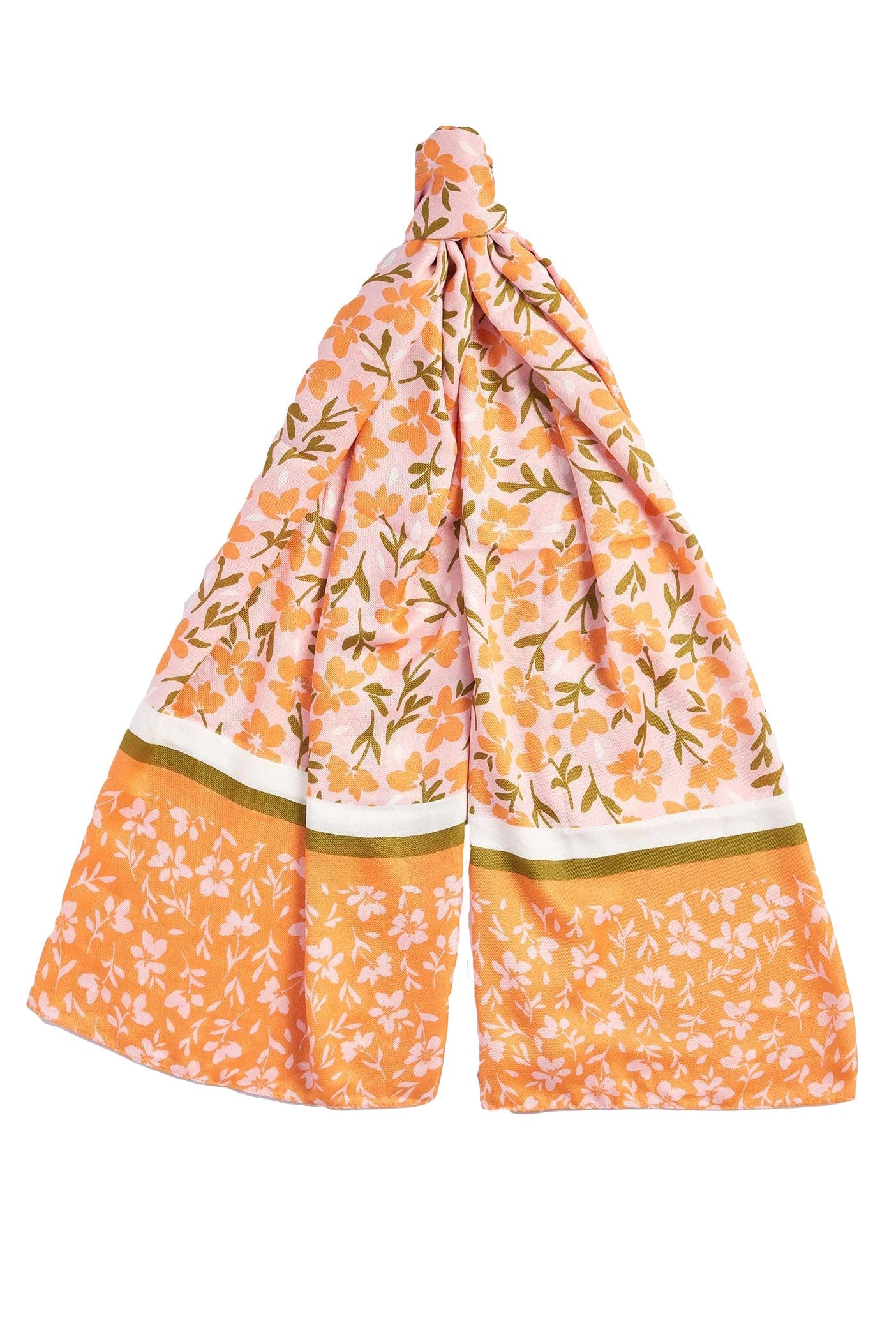 Barbour Kelley Floral Scarf - Apricot Crush LSC0452_OR11_OS