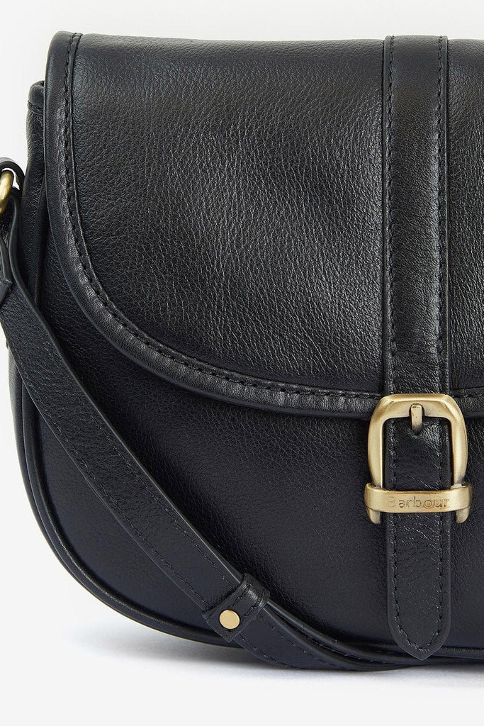 Barbour Laire Medium Leather Saddle Bag - Black LBA0388_BK11_OS