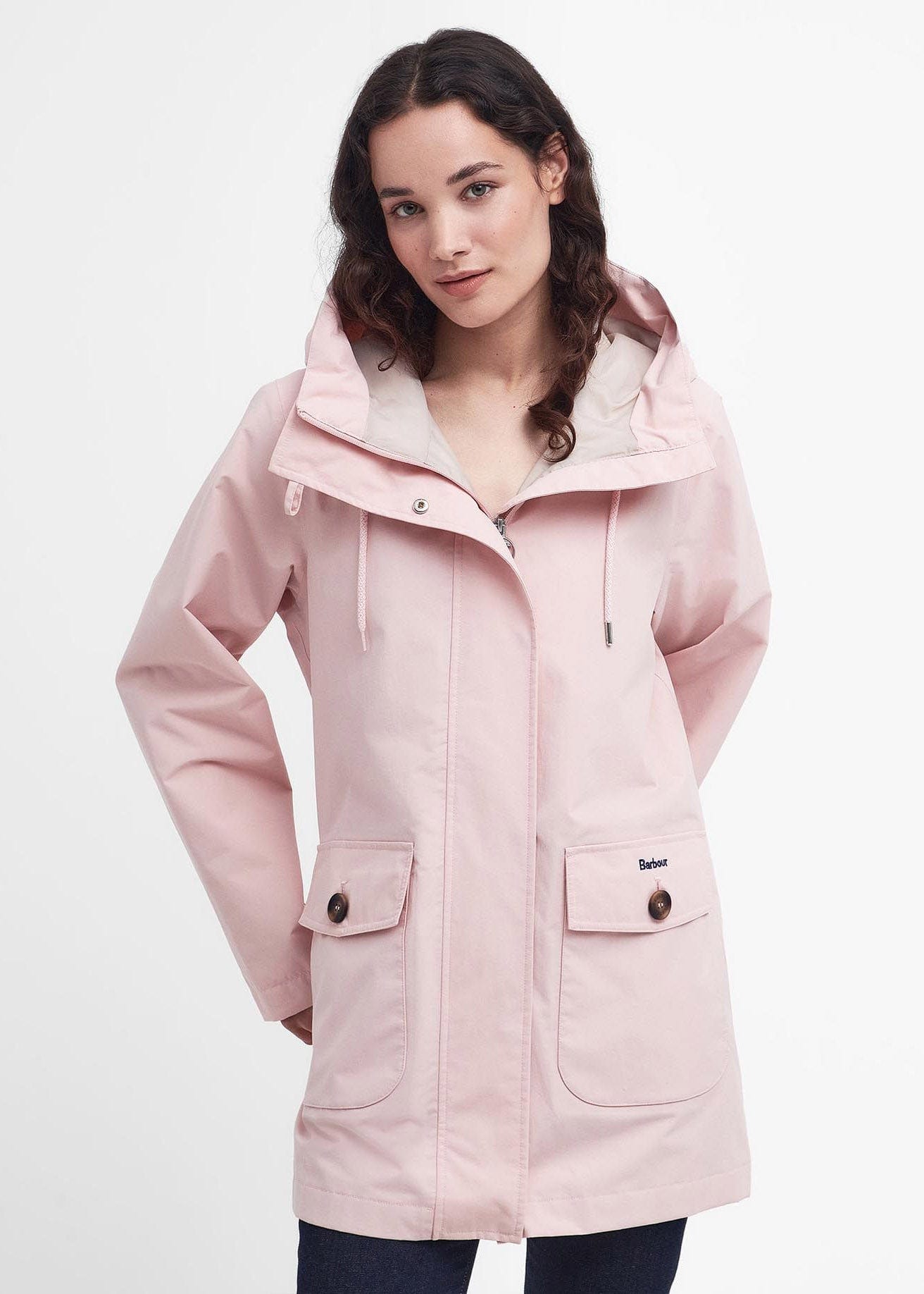 Barbour Lansdowne Waterproof Jacket - Shell Pink