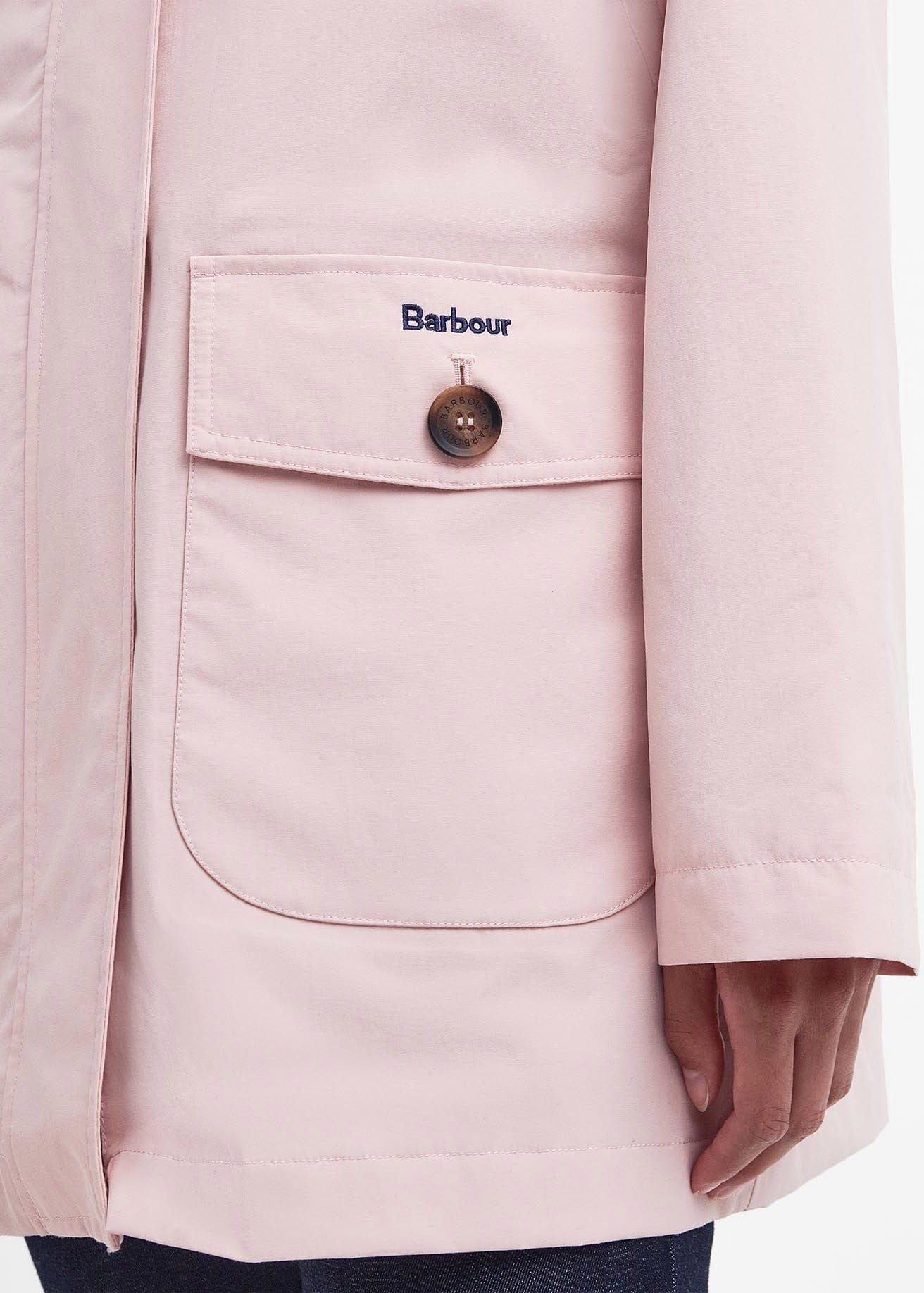 Barbour Lansdowne Waterproof Jacket - Shell Pink – Potters of Buxton