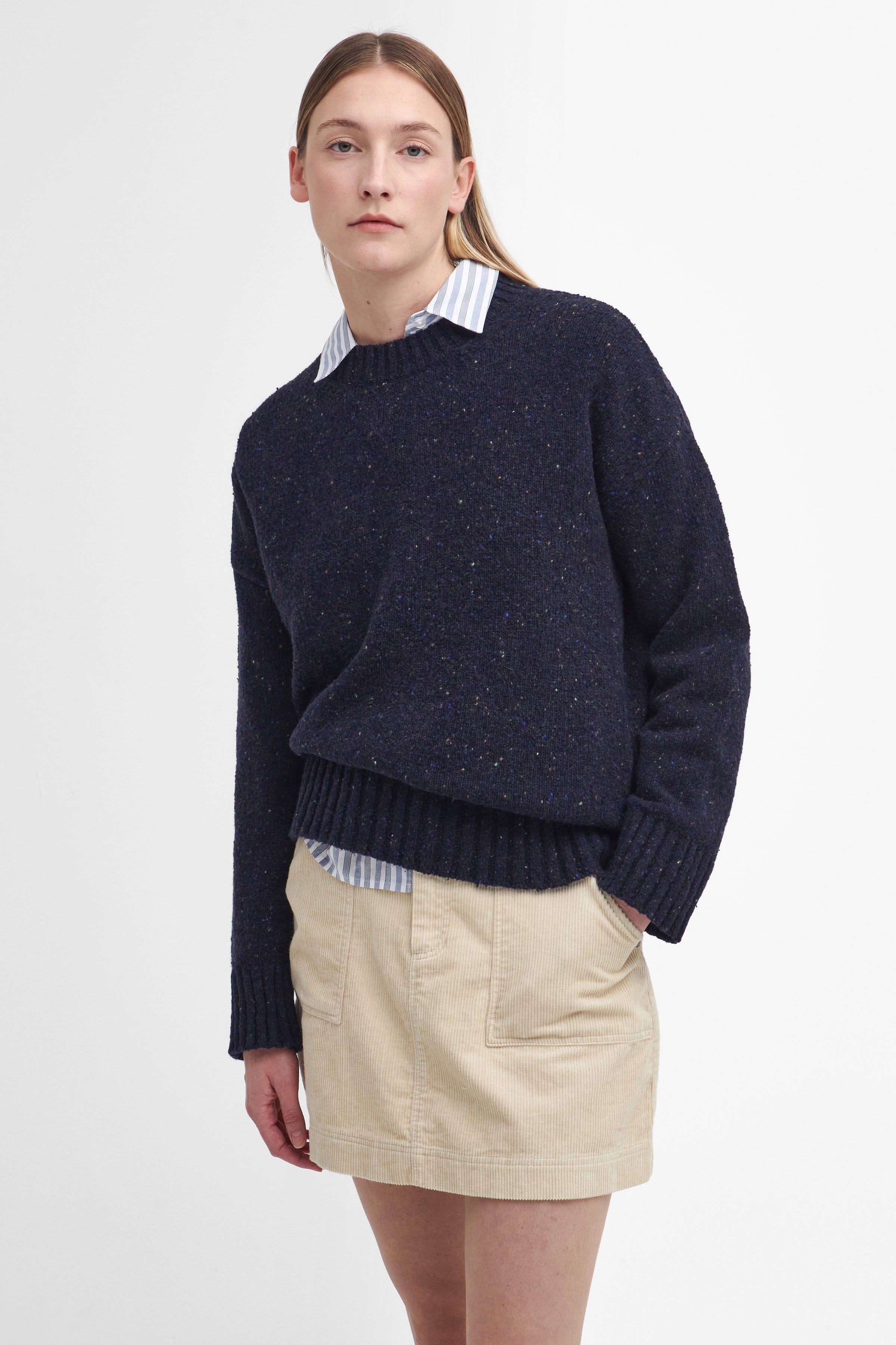 Barbour Lavensdale Crew Knitted Jumper - Navy