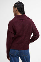 Barbour Lavensdale Half-Zip Jumper - Black Cherry