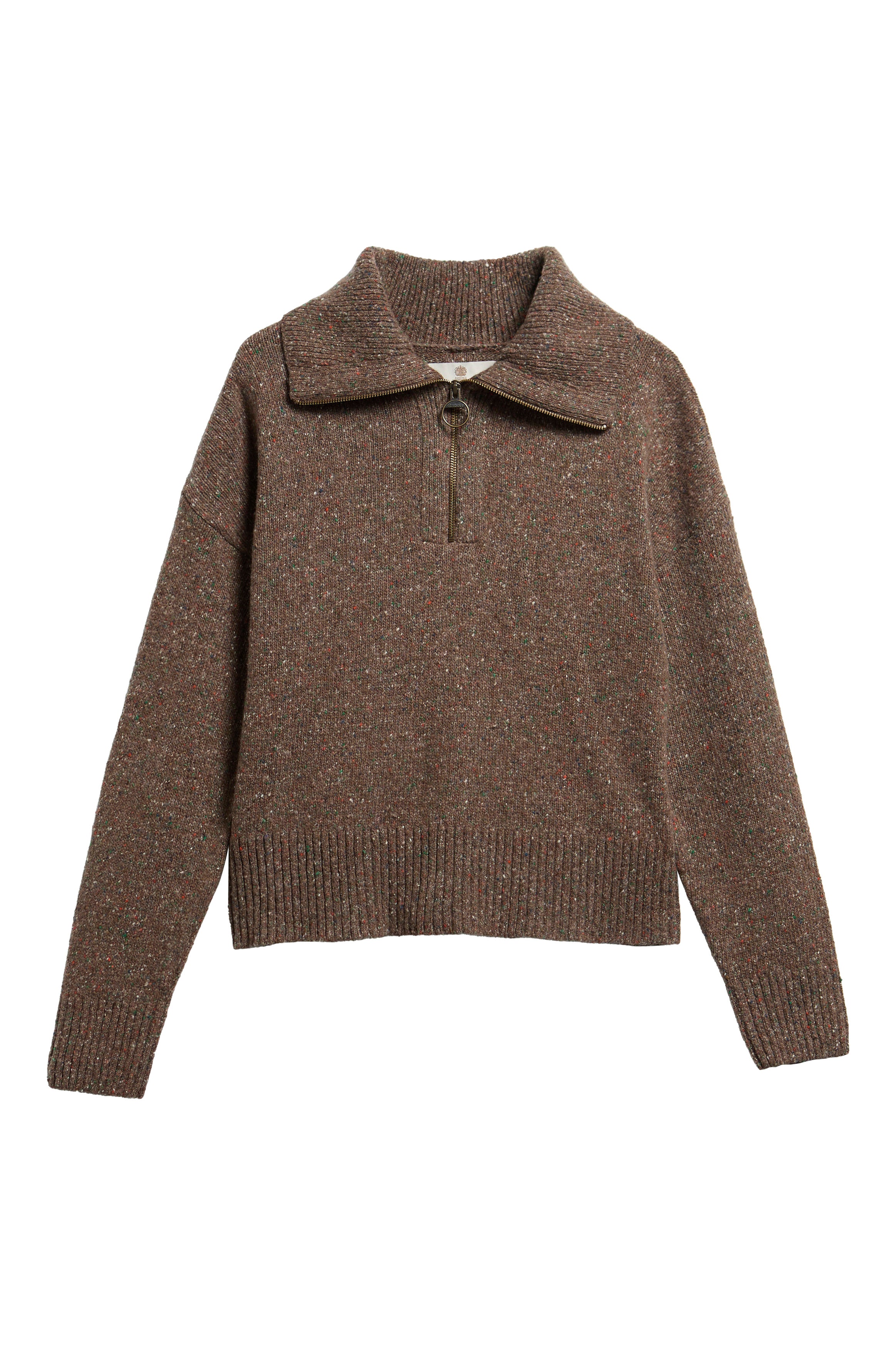 Barbour Lavensdale Half Zip Jumper - Deep Camel