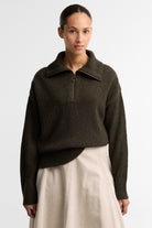 Barbour Lavensdale Half Zip Jumper - Olive