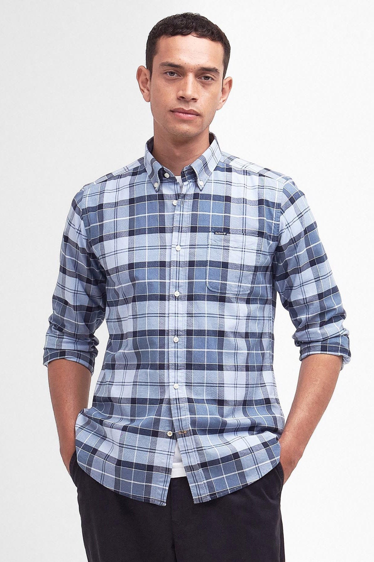 Barbour Lewis Tailored Shirt - Berwick Blue Tartan