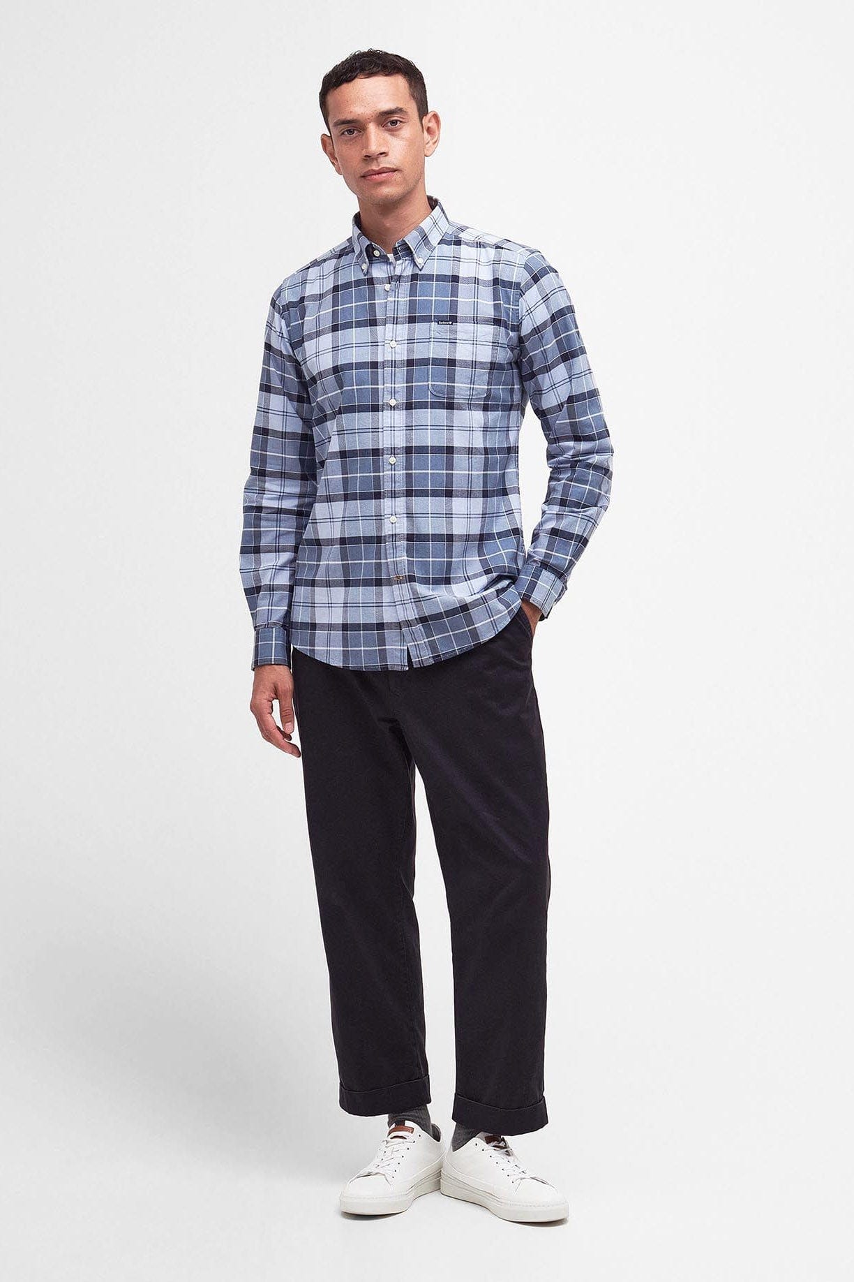Barbour Lewis Tailored Shirt - Berwick Blue Tartan
