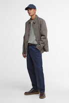 Barbour Lorden Short Showerproof Jacket - Stone/Navy Check