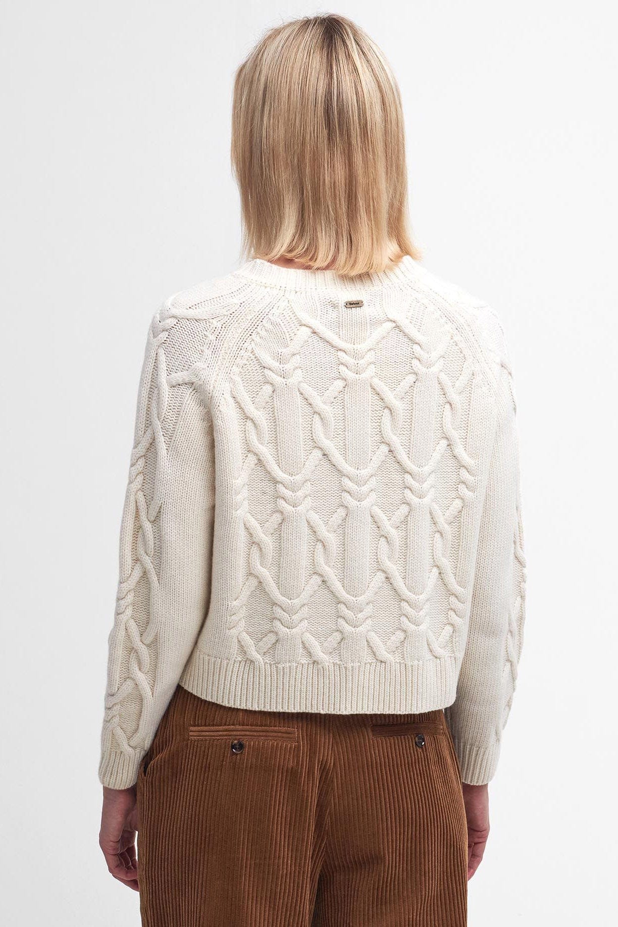 Barbour Lorelei Wool Blend Knitted Cardigan - Ecru