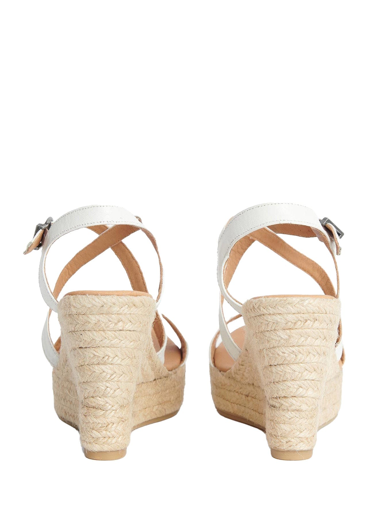 Barbour Lucia Espadrille Wedges - Classic White