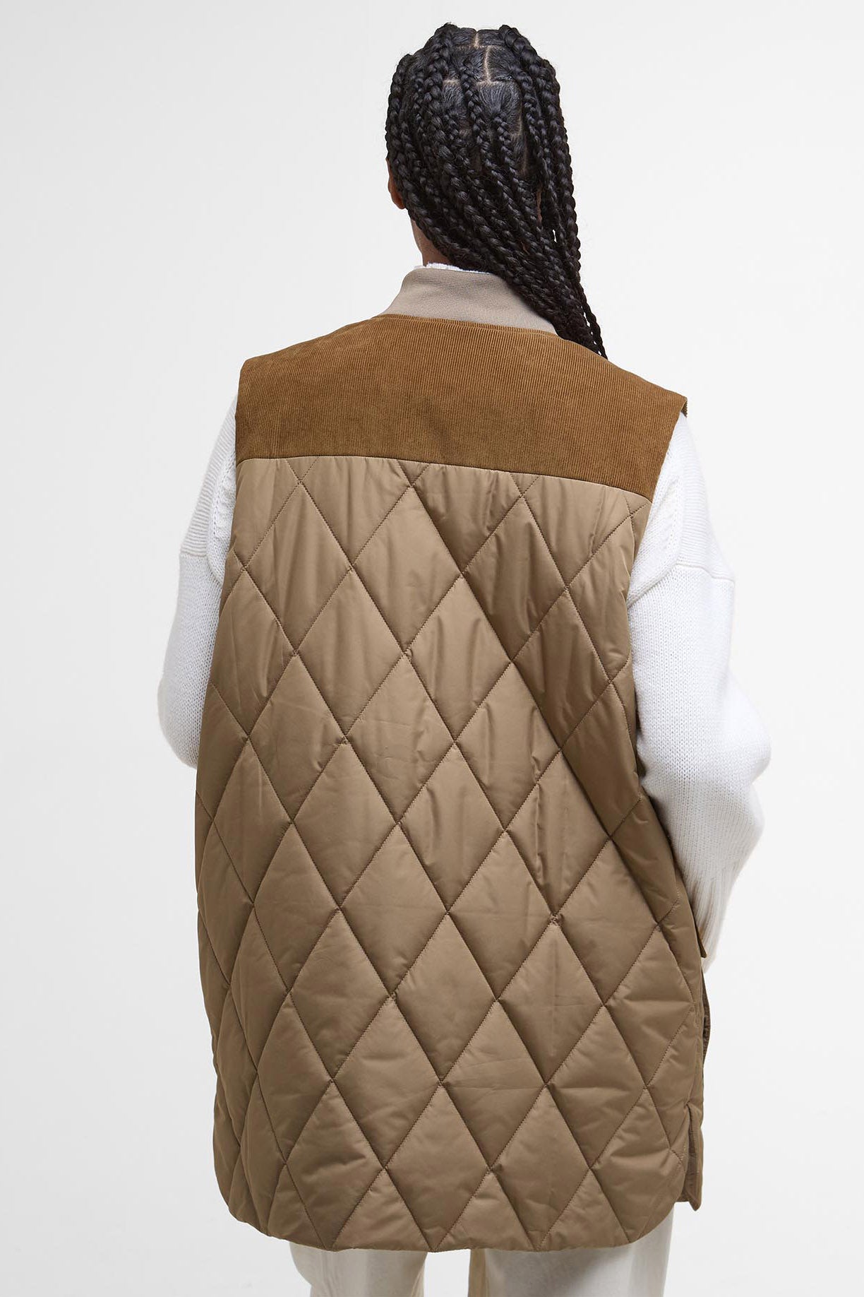 Barbour Lydia Gilet - Military Brown/Ancient Tartan