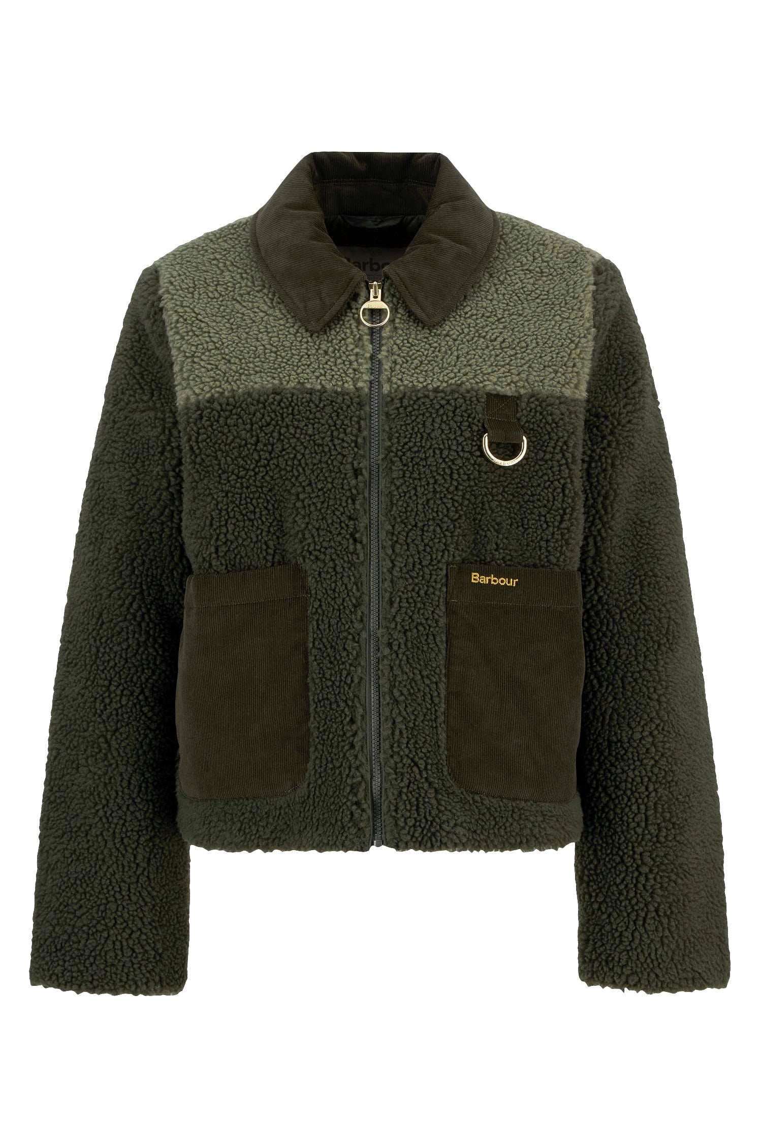 Barbour Malena Cropped Fleece - Olive/Light Moss